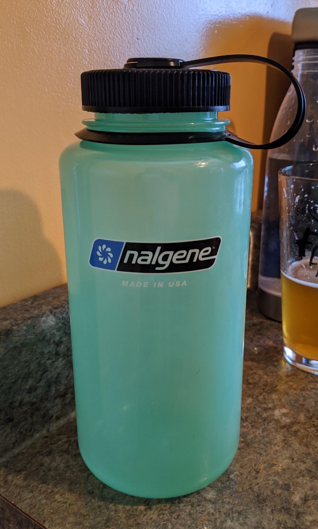 Nalgene Wide Mouth Water Bottle, Blue, 32 oz | BPA Free customer photo 1