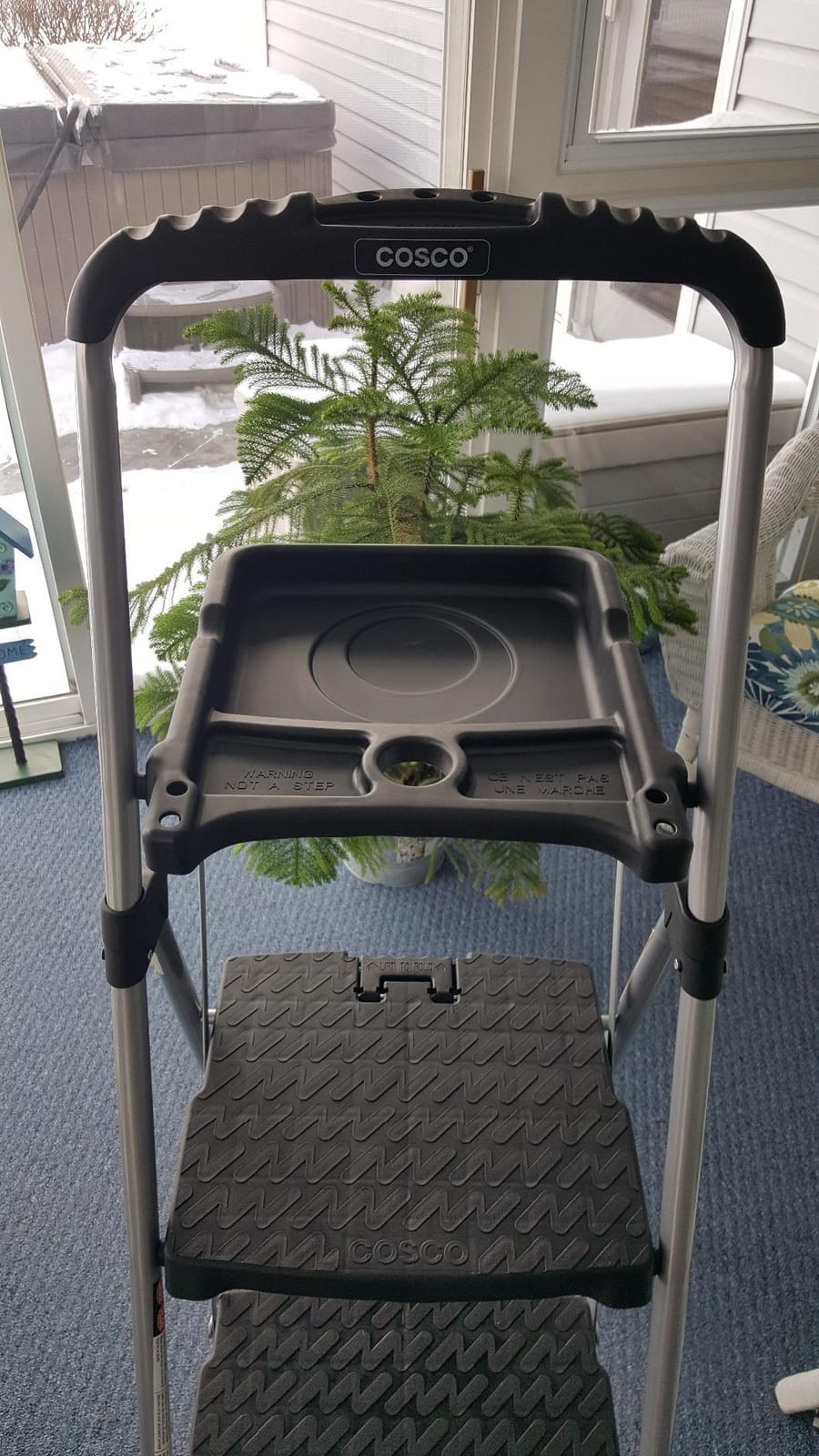 Cosco Max Steel Work Platform, Easy Fold One-Hand Lock, Convenient Project Trays, Stable & Secure, ANSI Rated 225 lbs, 10 Year Warranty customer photo 1