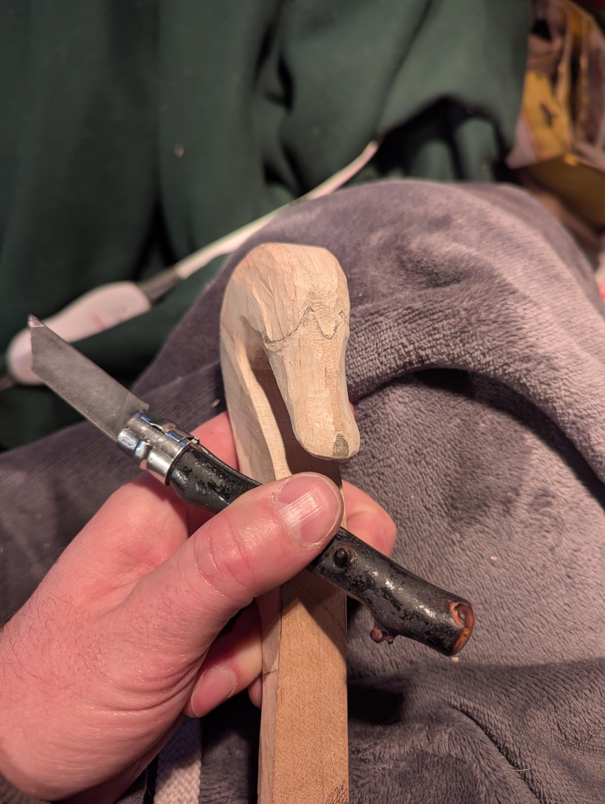 OPINEL No. 08 Carbone - Carbon Steel Folding Pocket Knife, Beechwood Handle | Easy to Sharpen, Lightweight, Simple Design, Virobloc Safety Ring, Made in Savoie France customer photo 1