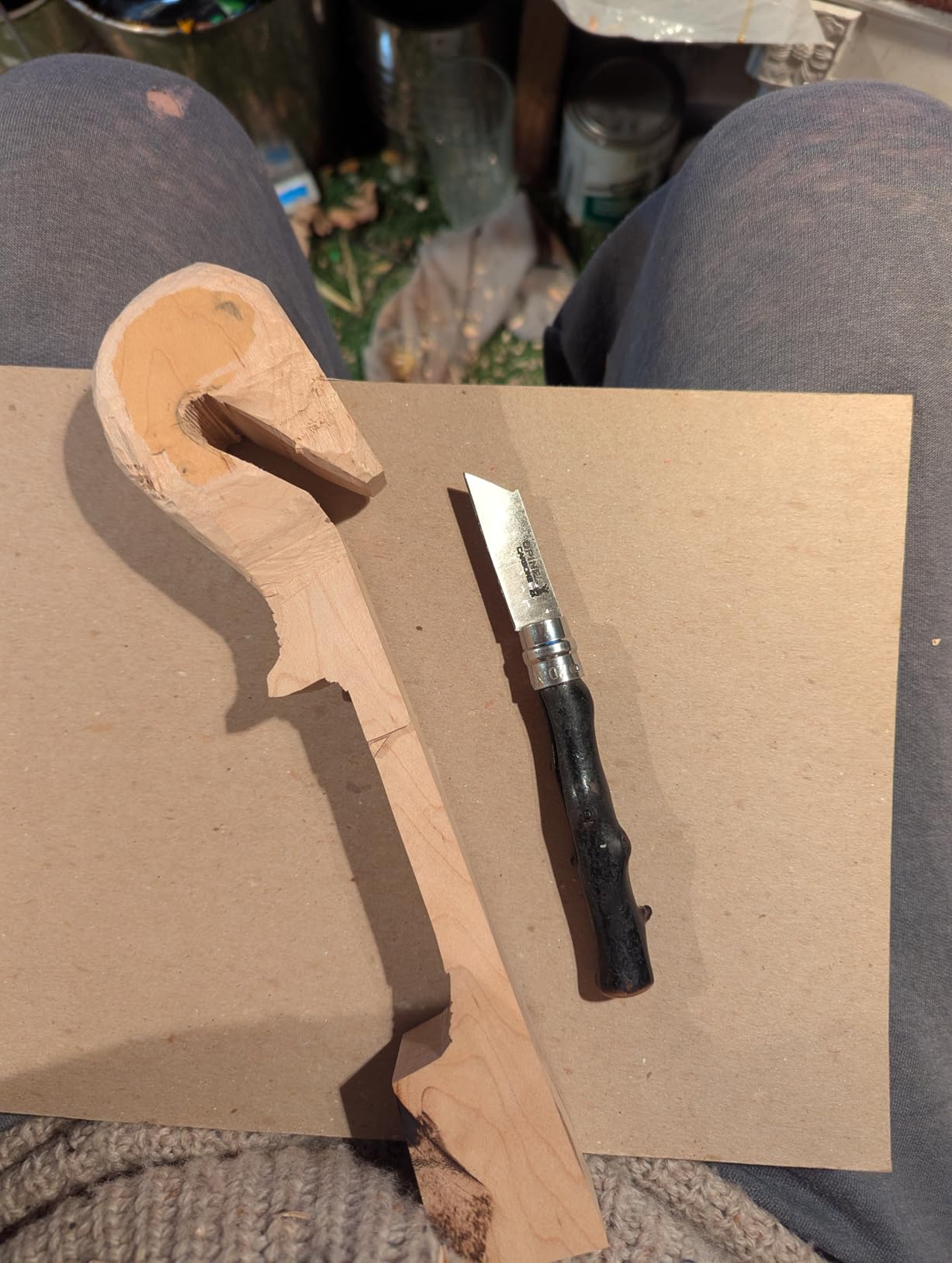 OPINEL No. 08 Carbone - Carbon Steel Folding Pocket Knife, Beechwood Handle | Easy to Sharpen, Lightweight, Simple Design, Virobloc Safety Ring, Made in Savoie France customer photo 2