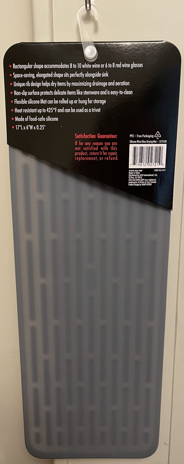OXO 1372100 Good Grips Silicone Stemware Drying Mat, Gray customer photo 1