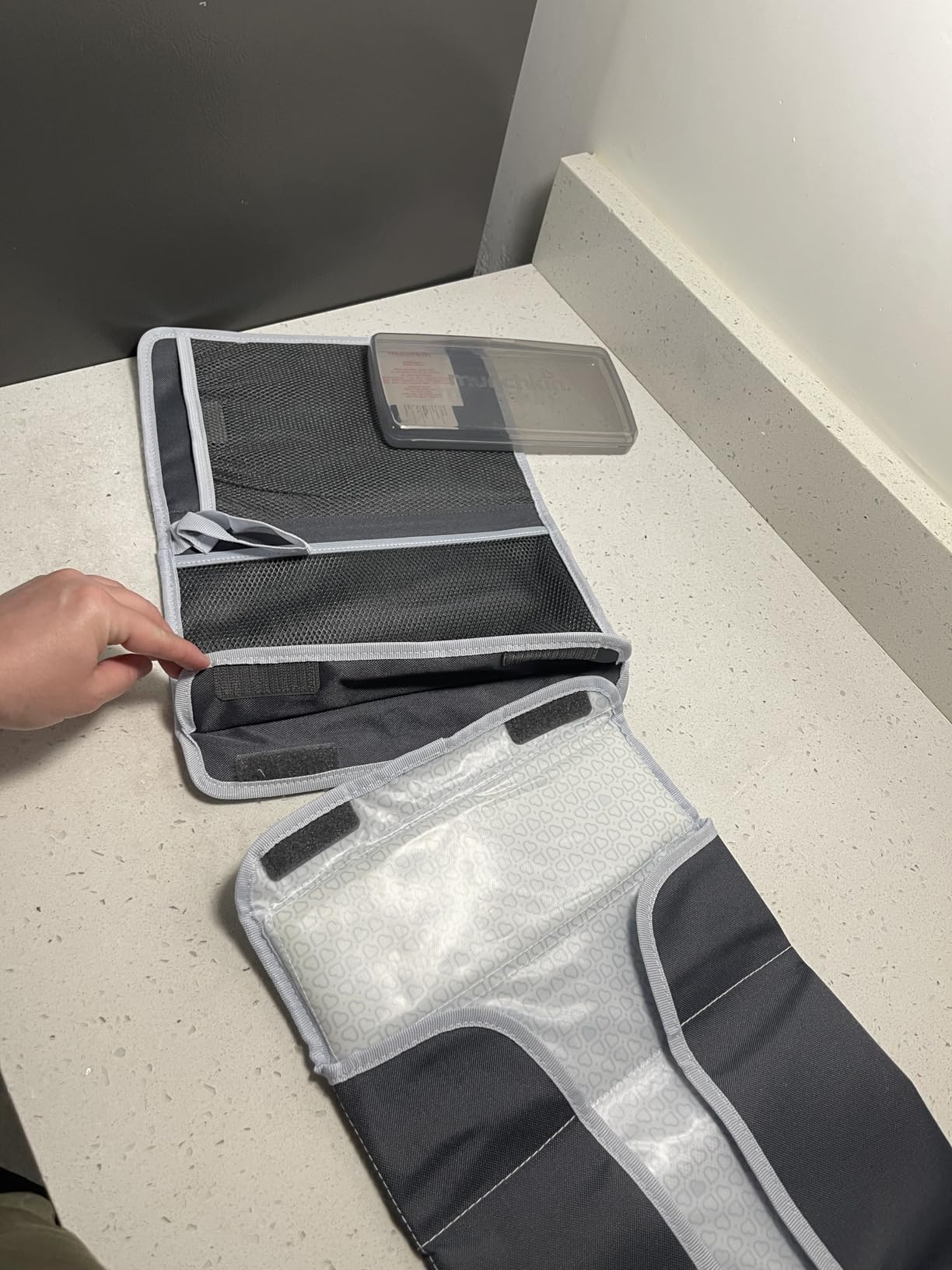 Munchkin Go Change Portable Diaper Changing Kit with Changing Pad and Wipes Case, Grey customer photo 2
