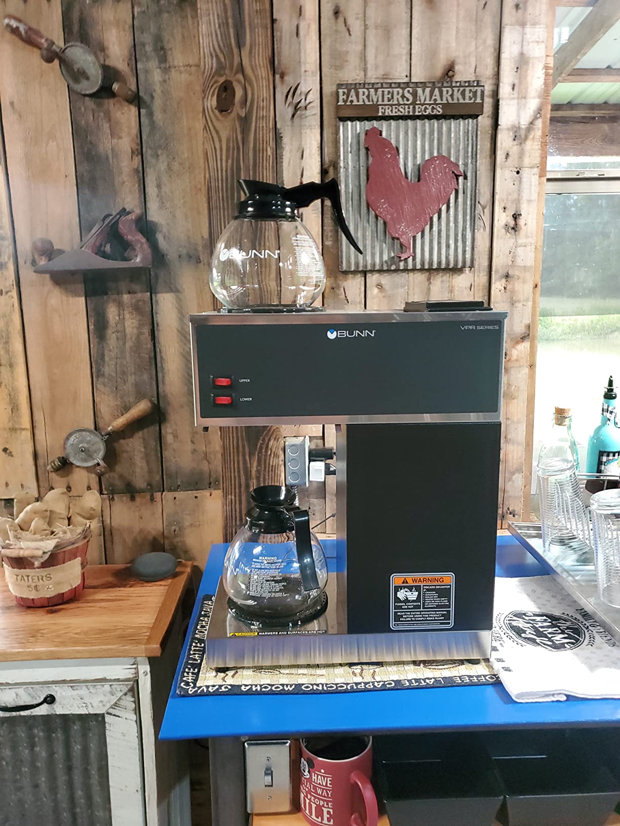 BUNN 33200.0015 VPR-2GD 12-Cup Pourover Commercial Coffee Brewer with Upper and Lower Warmers and Two Glass Decanters, Black, Stainless, Standard customer photo 1