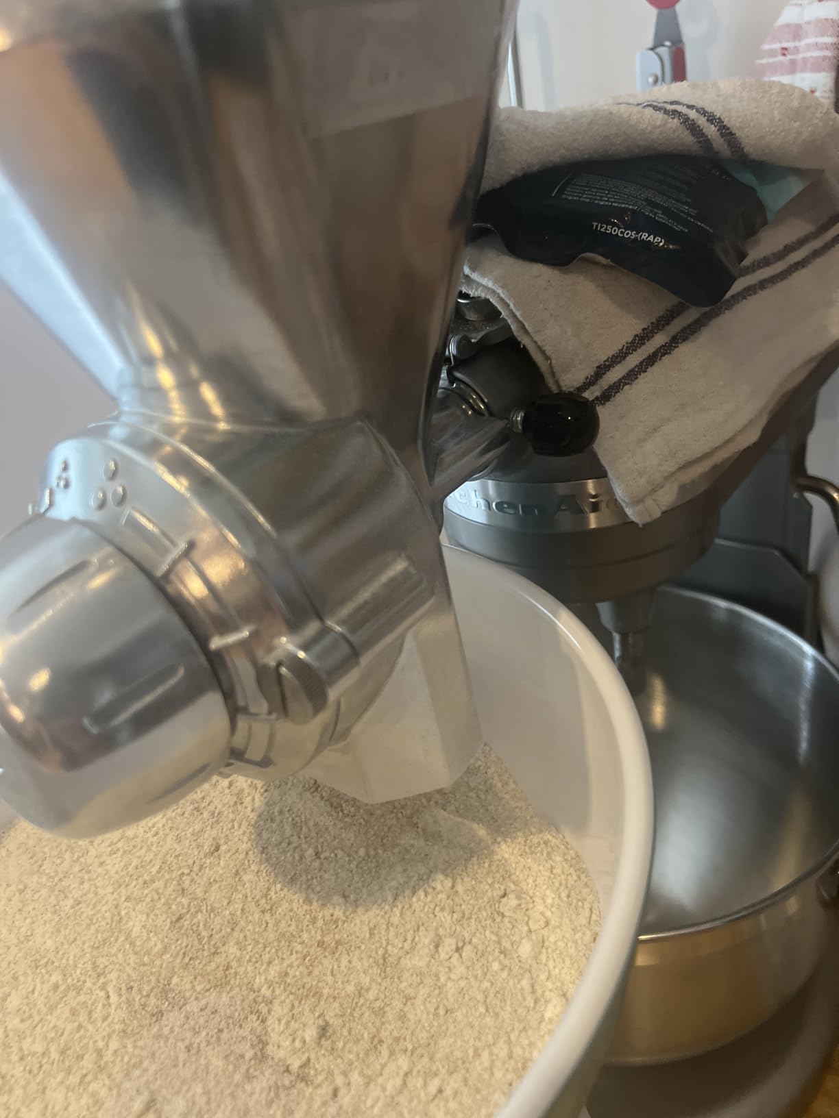 KitchenAid KGM All Metal Grain Mill Attachment for KitchenAid Stand Mixers | Fits any household KitchenAid Stand Mixer, 12 Grind Levels, Easily Grind a Variety of Grains, included Cleaning brush customer photo 1