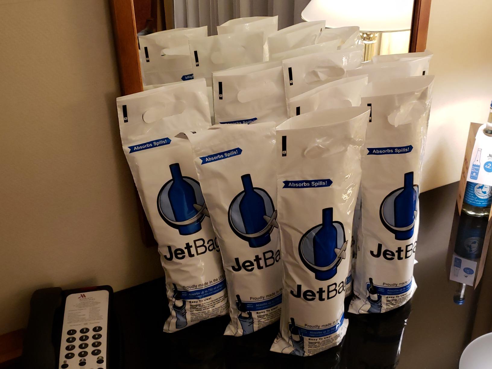 JetBag Bold - Wine Bags for Travel, 3 Pack Reusable Wine Bottle Travel Protector Bags - Absorbent Wine Travel Bag for Suitcase & Airplane, Leak Proof Wine Sleeves for Travel, Made in USA customer photo 1