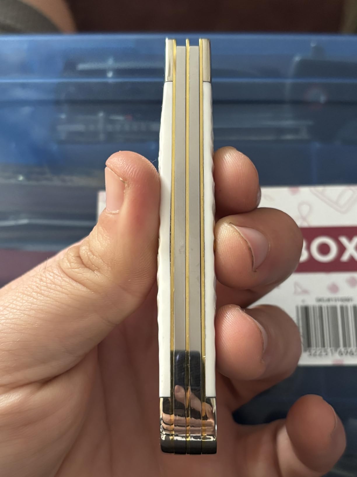 Case WR XX Pocket Knife Sparxx White Jigged Synthetic Trapper Item #60182 - (6254 SS) - Length Closed: 4 1/8 Inches customer photo 1