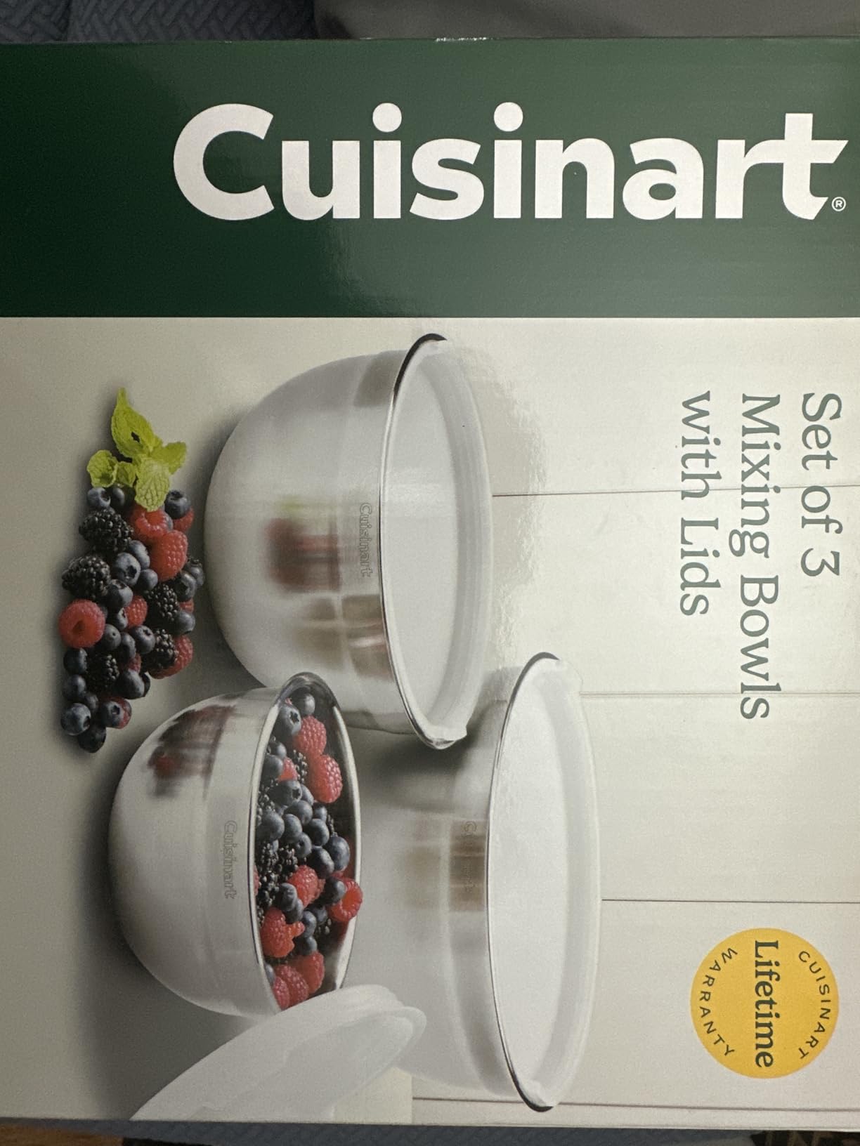 Cuisinart Mixing Bowl Set, Nesting Bowls, Stainless Steel, 3-Piece | 1.5, 3 & 5 qt. stainless steel mixing bowls for baking, cooking & prep, dishwasher safe, durable & compact, CTG-00-SMB customer photo 2