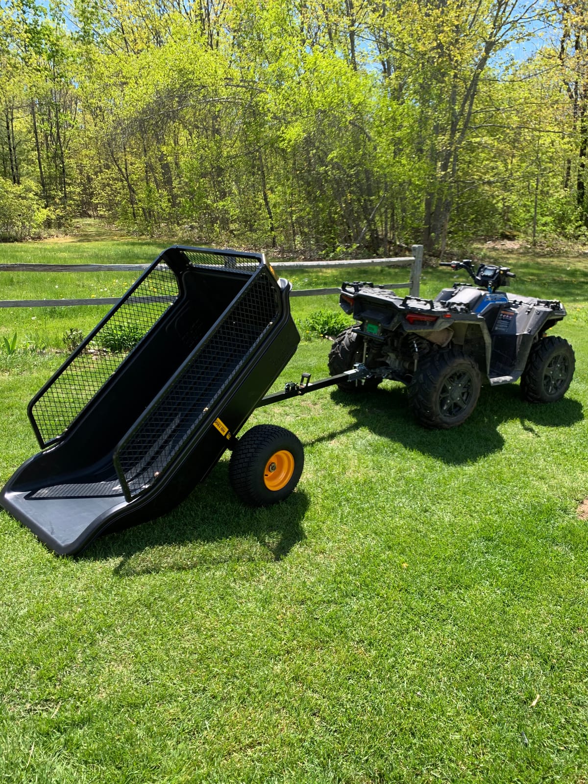 Polar HD 1500 Utility Trailer, 1500 lb Capacity, Heavy-Duty Poly Hauler with Rustproof Poly Tub, Steel Frame, Wide-Track Wheels, and Sealed Bearings customer photo 2