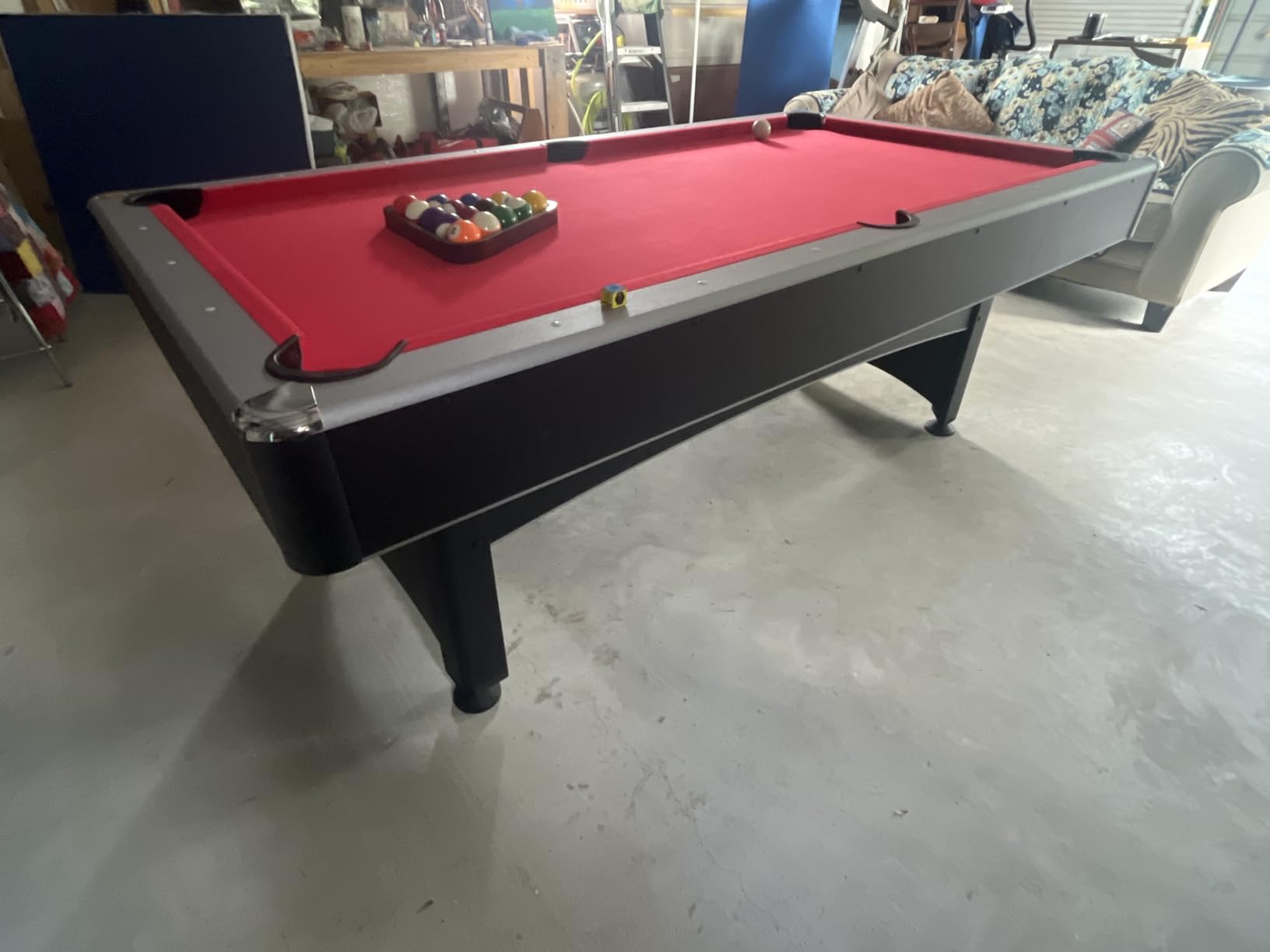 Hathaway Maverick 7 Foot Pool Table with Table Tennis Top - with Accessories for Both Games - Space-Saving Ping Pong and Pool Table Combo for Families - Matte Black Finish customer photo 1