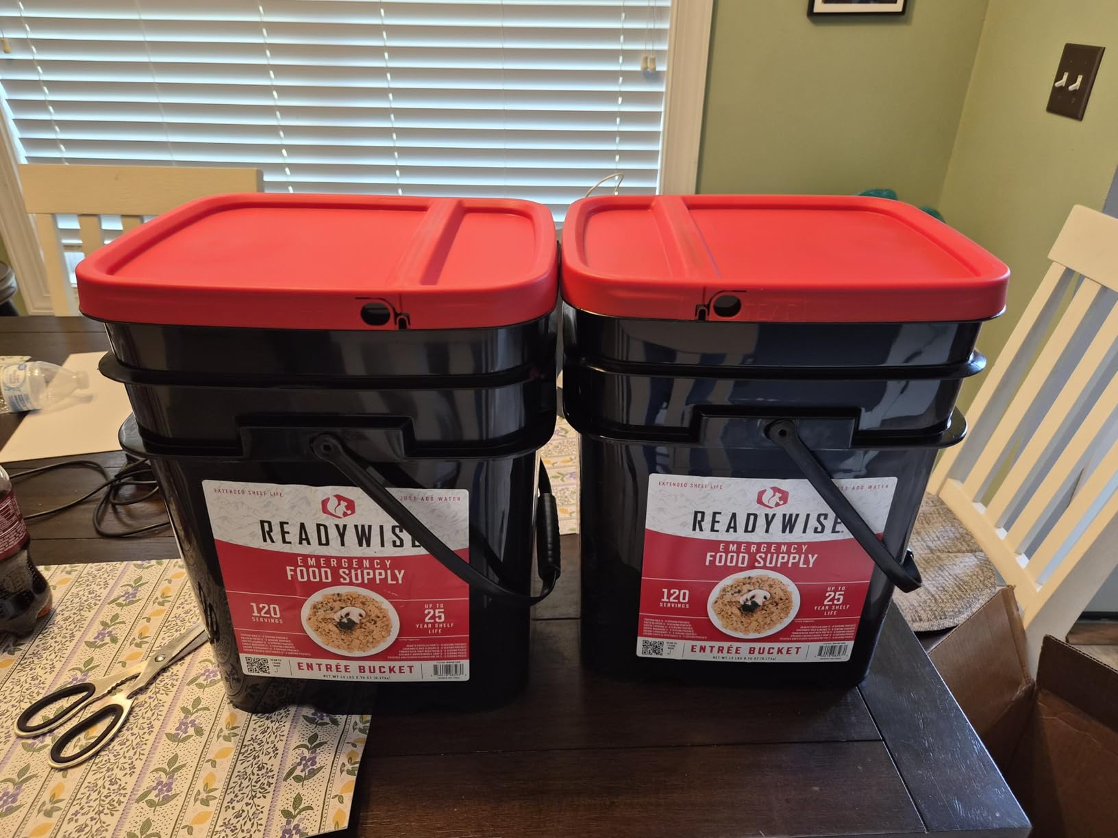 ReadyWise Emergency Food Supply - 360 Servings, 3 Buckets, Freeze Dried & Dehydrated Package of Long Term Meals, Survival Kit for Camping, Prepper Food Storage Supplies, up to 25 Year Shelf Life customer photo 2