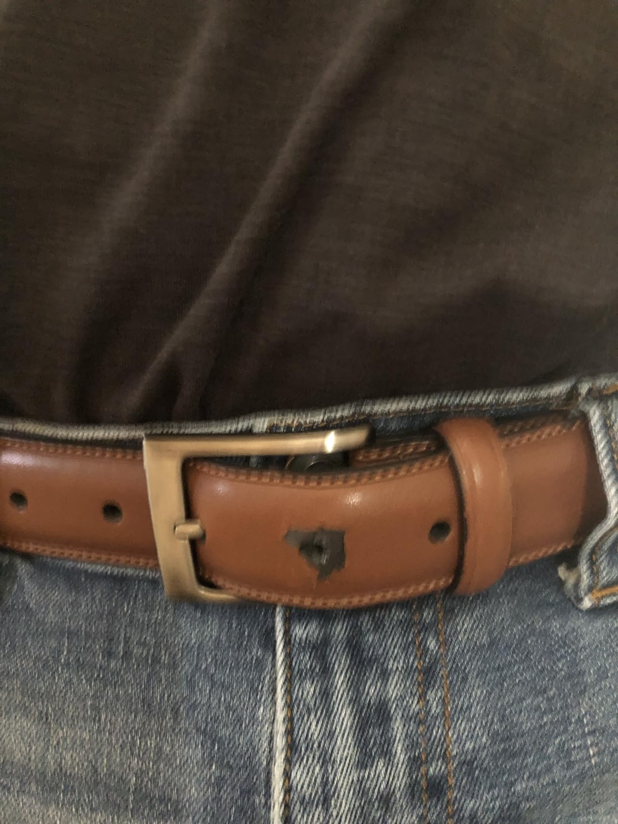 Perry Ellis Men's Portfolio Timothy Leather Belt (Available in Big & Tall) customer photo 1