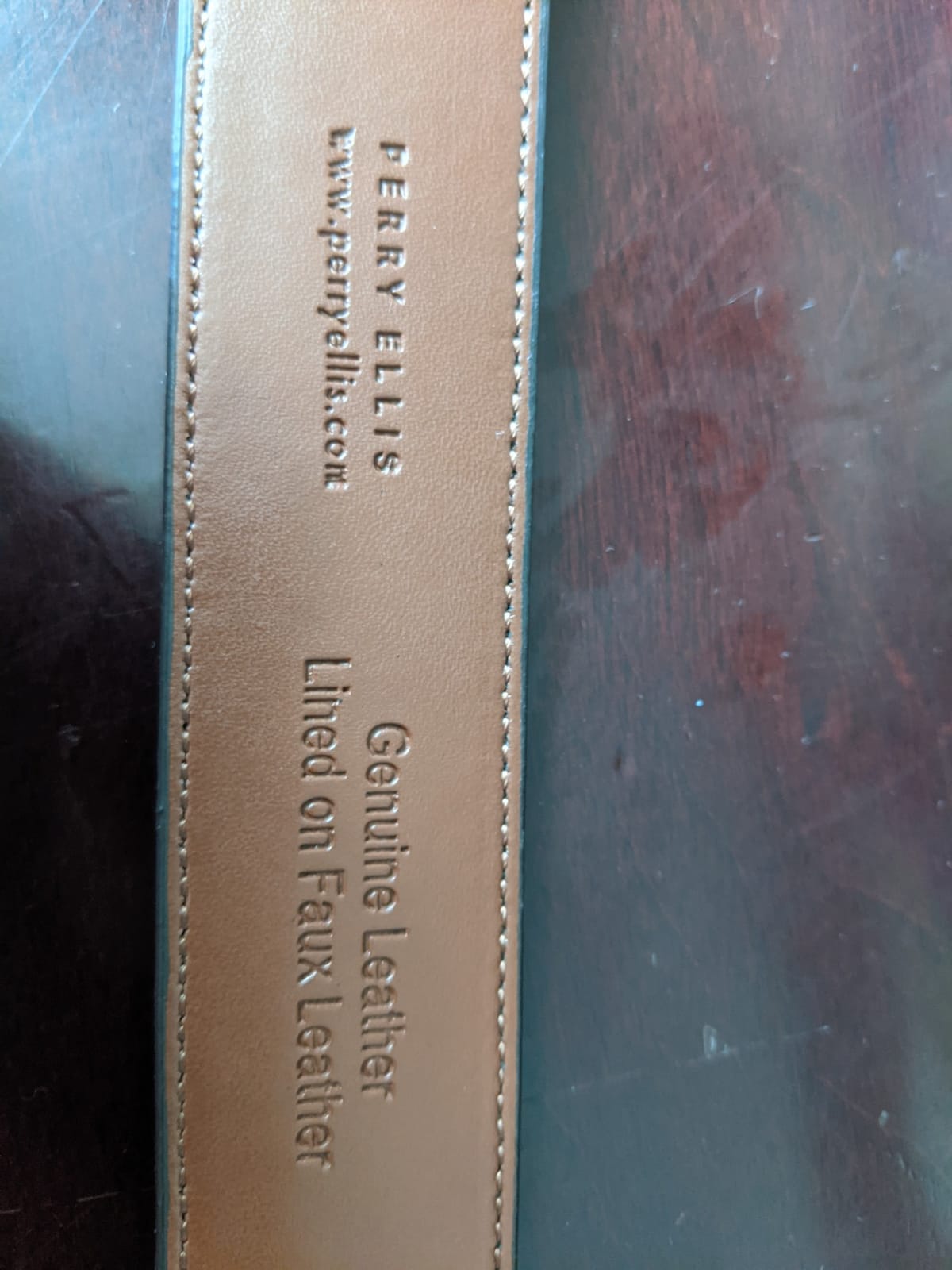 Perry Ellis Men's Portfolio Timothy Leather Belt (Available in Big & Tall) customer photo 2