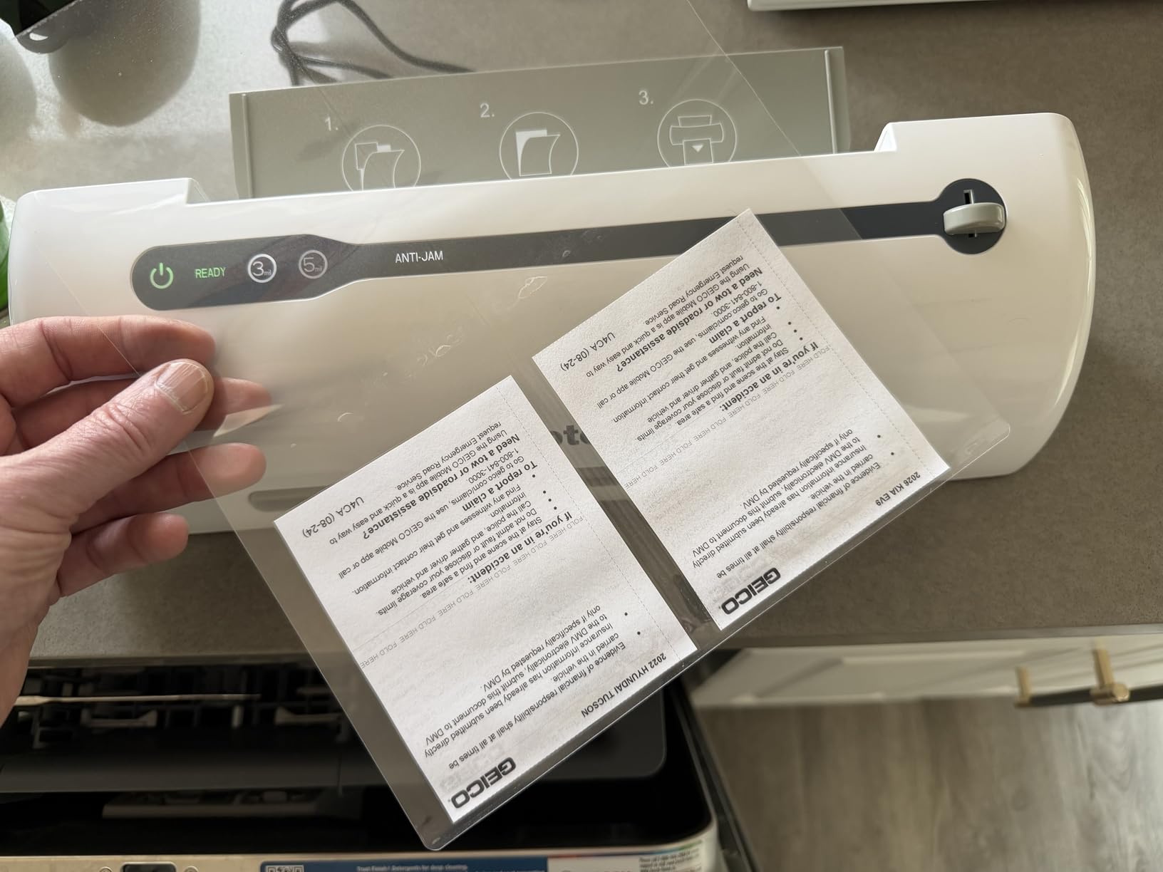 Scotch Rapid Thermal Laminator, 9 inch | Ready in 1 Minute, Never Jam Technology Automatically Prevents Misfed Items, Includes 2 Pouches, TL909X-EF customer photo 2