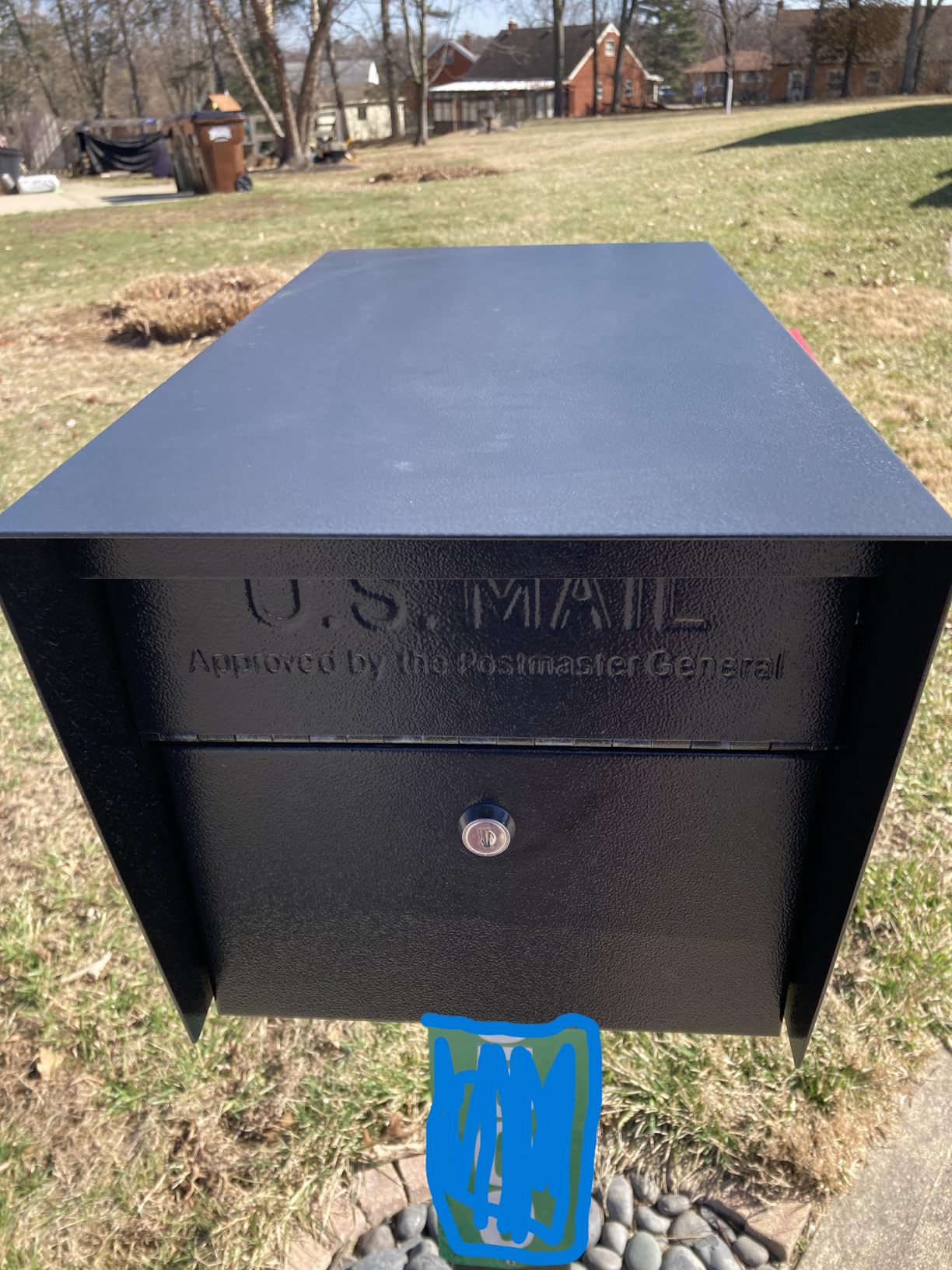 Mail Boss Mail Manager Modern Locking Post Mount Mailbox, USPS Approved customer photo 2