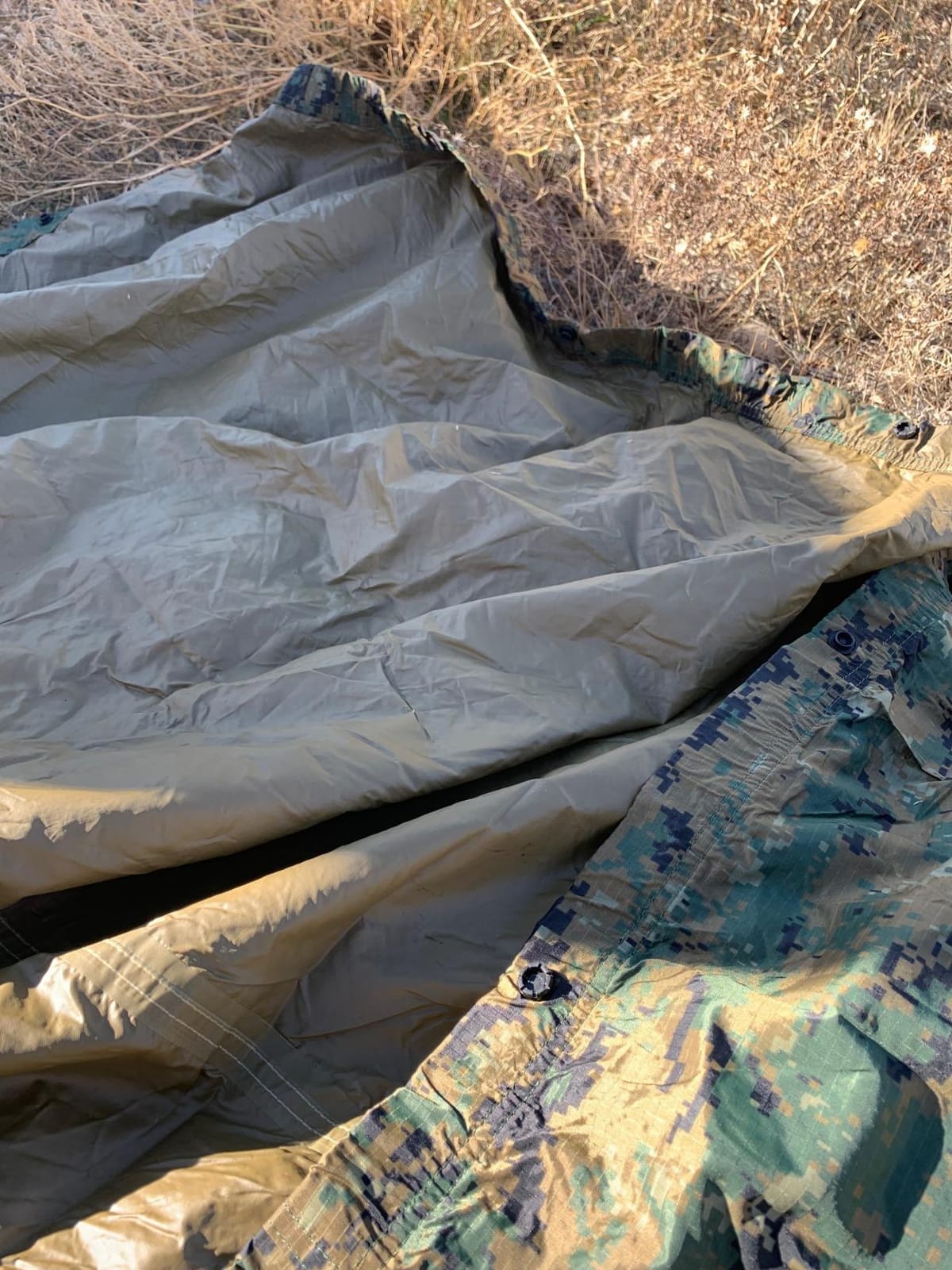 Woodland Camouflage Waterproof Bivy Cover | Durable design | Easy to use customer photo 1