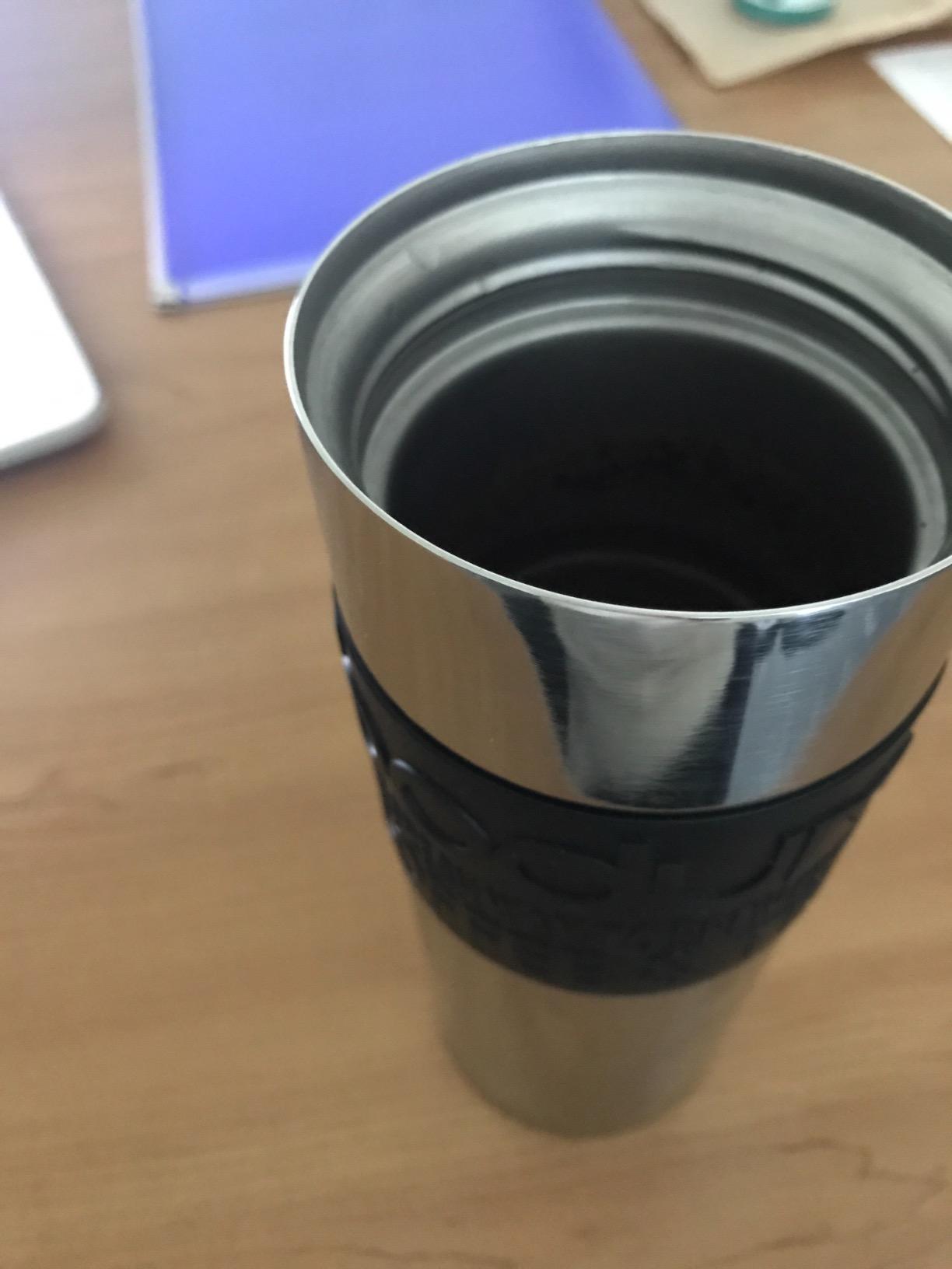 Bodum Travel Press, Vacuum Insulated, Stainless Steel Portable Coffee Maker and Tea Press, 15oz, Black customer photo 2