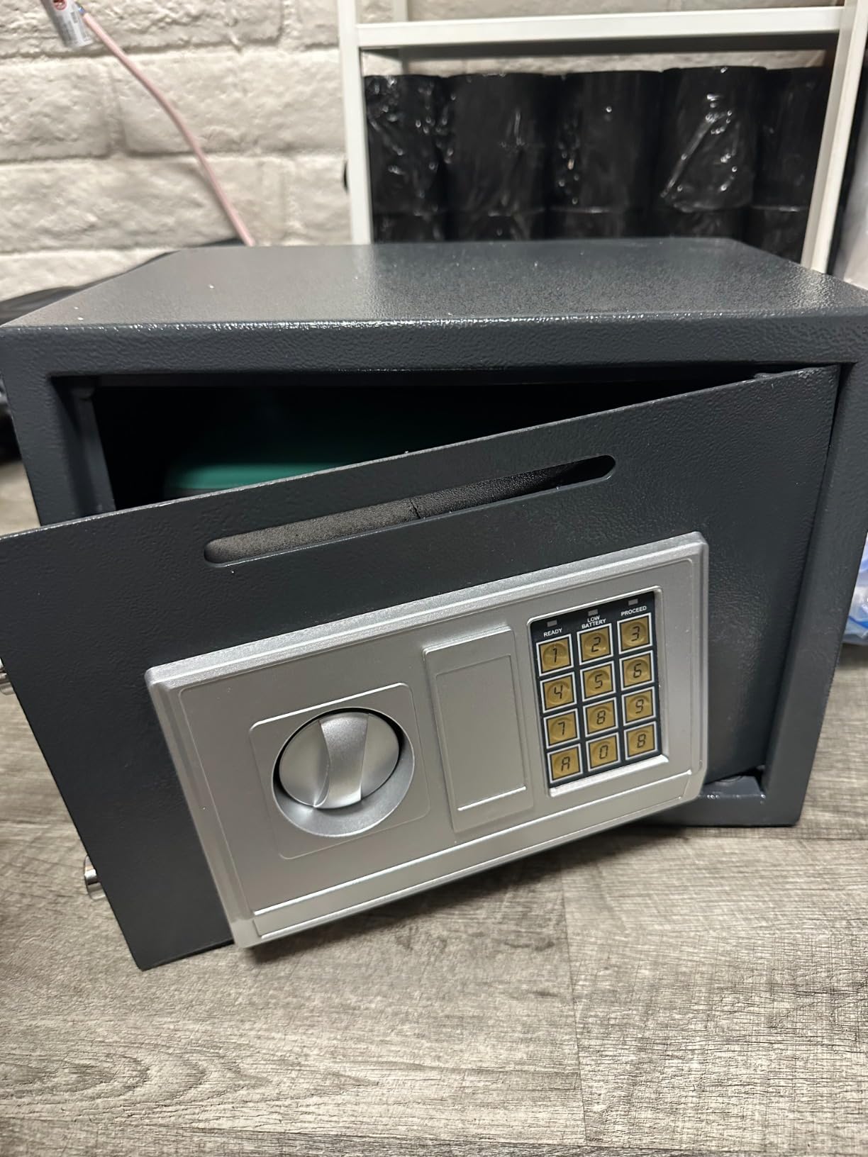 Drop Safe - Digital Compact Steel Money Security Box with Keypad - Deposit Cash Easily - For Home or Business by Paragon Safe - Black, .54 Cubic Feet customer photo 2