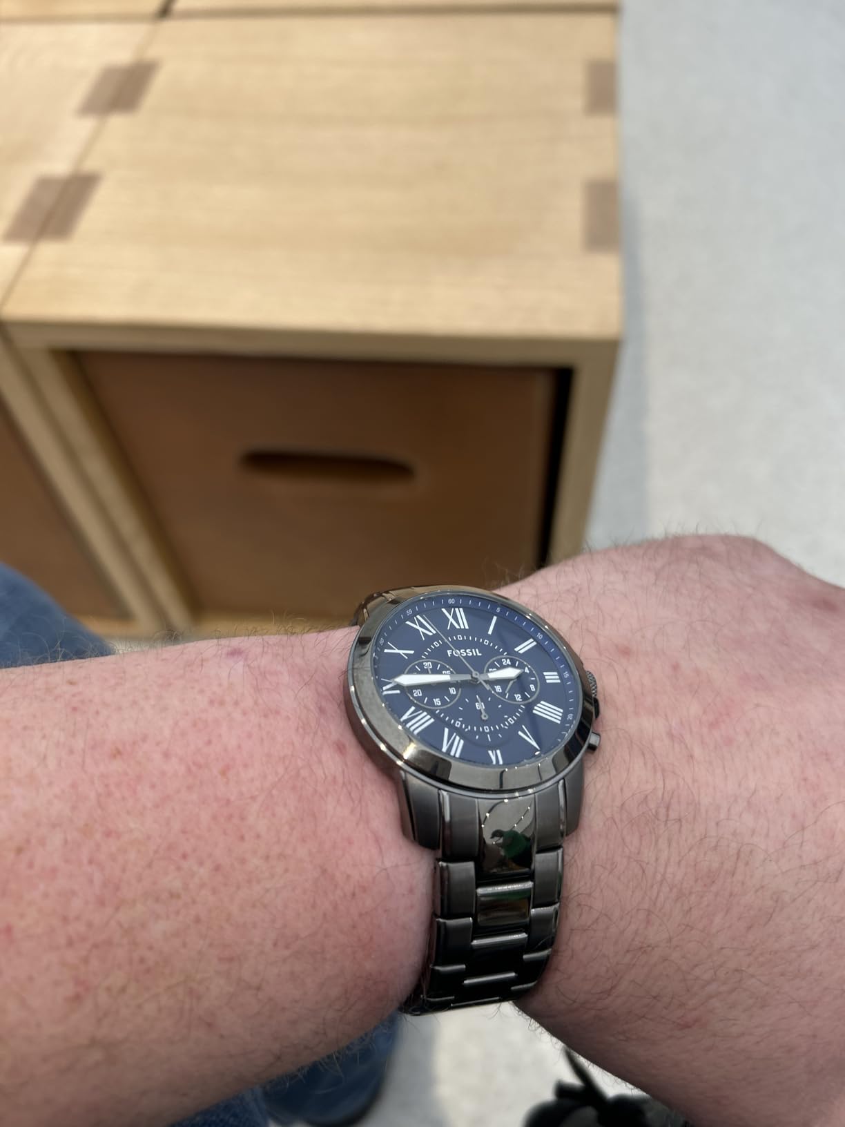 Fossil Men's Watch, Grant Quartz Stainless Steel Chronograph Watch for Men customer photo 1