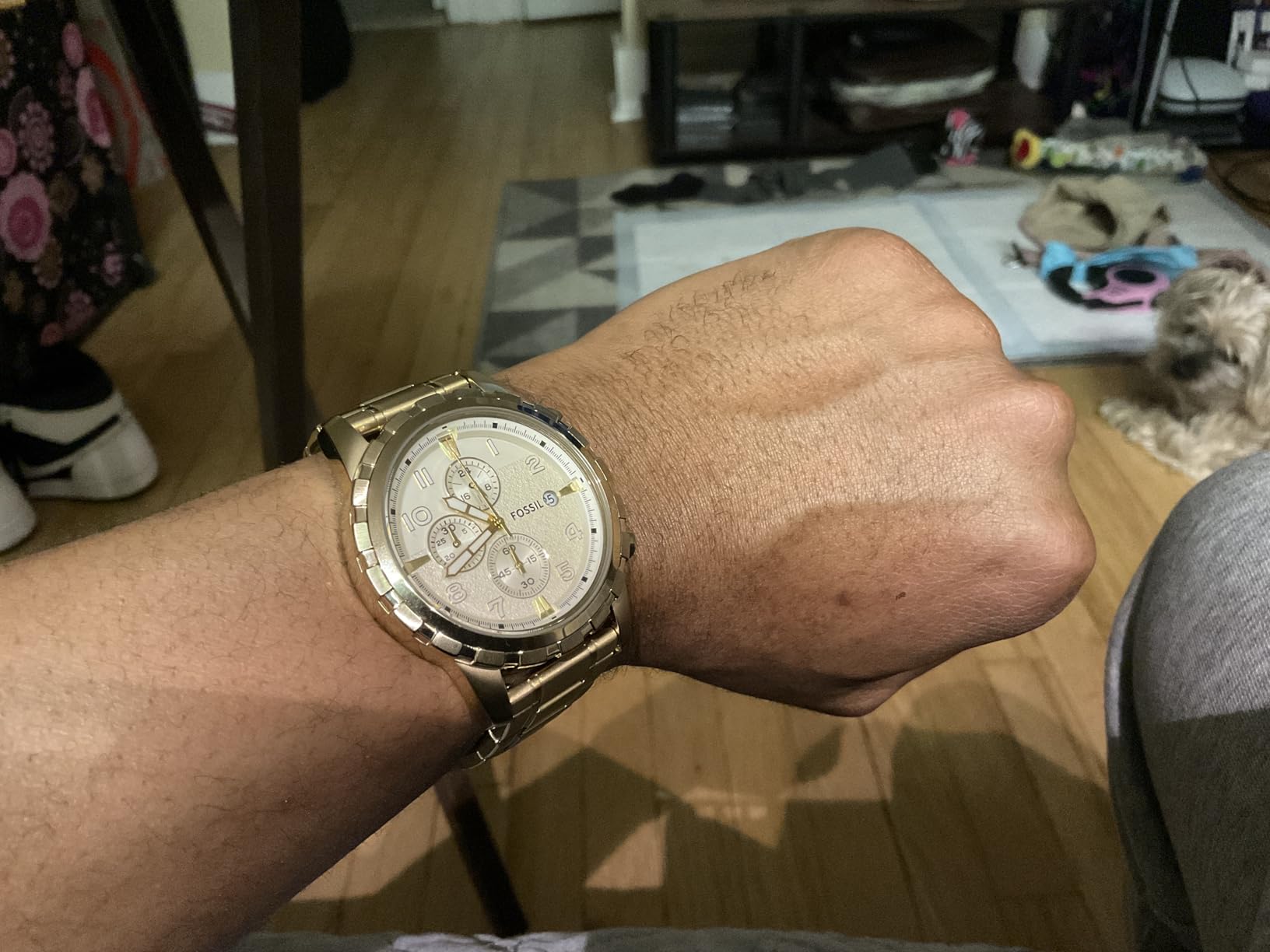 Fossil Men's Watch, Dean Quartz Stainless Steel Chronograph Watch for Men customer photo 1