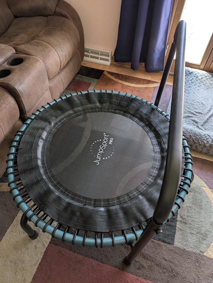 JumpSport 350 PRO 39 Inch Fitness Trampoline Indoor Rebounder Cardio Workout Equipment 300 lb Capacity customer photo 2