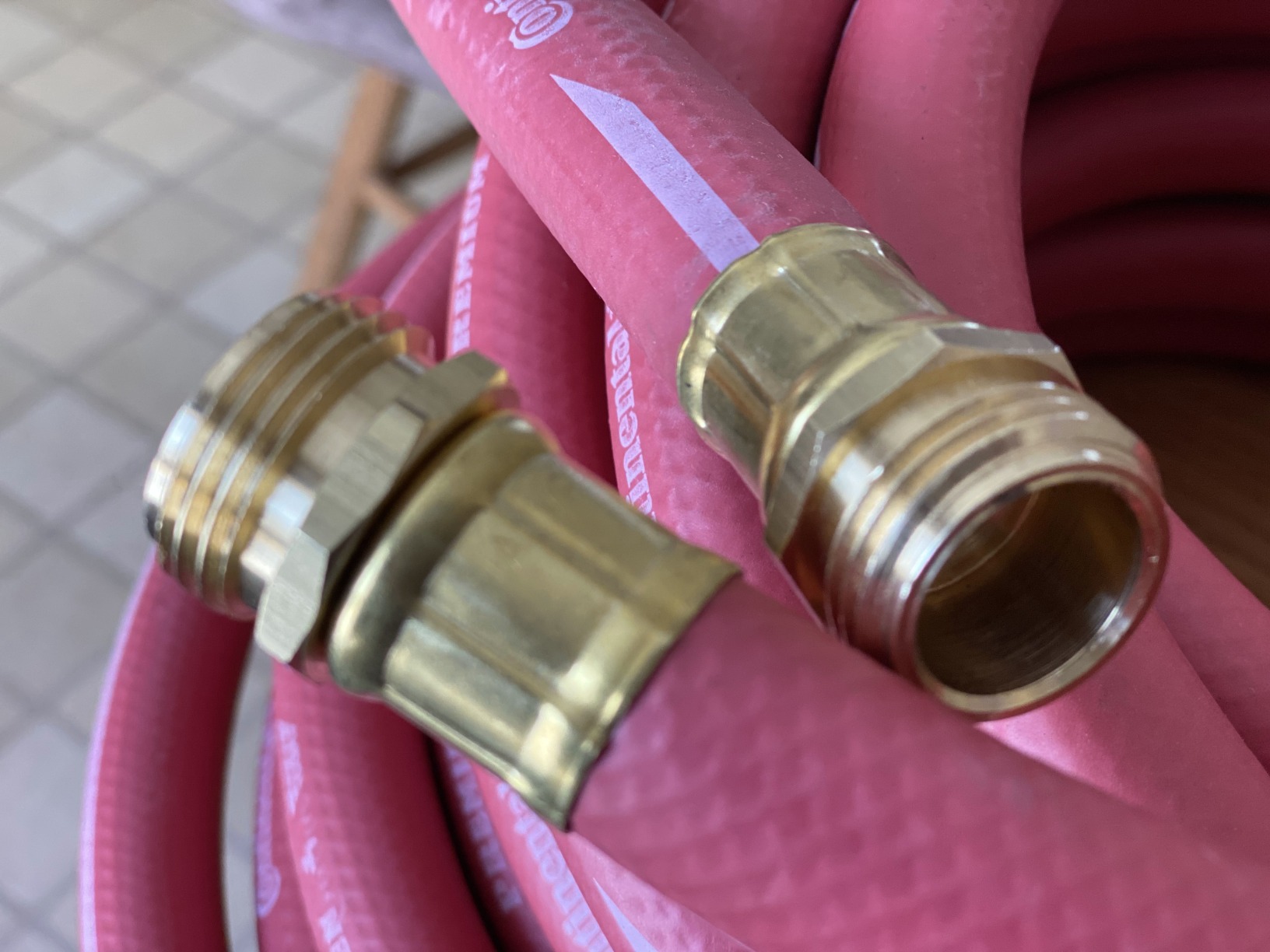 Continental Premium Garden Red Heavy Duty Hot Water Garden Hose, 5/8in Inside Diameter x 50ft Length, Male x Female Garden Hose Thread customer photo 2