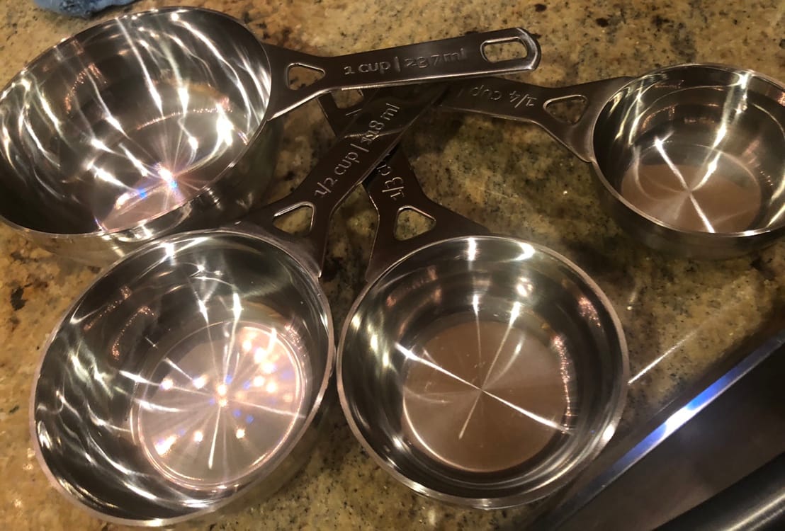 Le Creuset Stainless Steel Measuring Cups, Set of 4 | Set includes: 1/4, 1/3, 1/2, and 1 cups customer photo 1