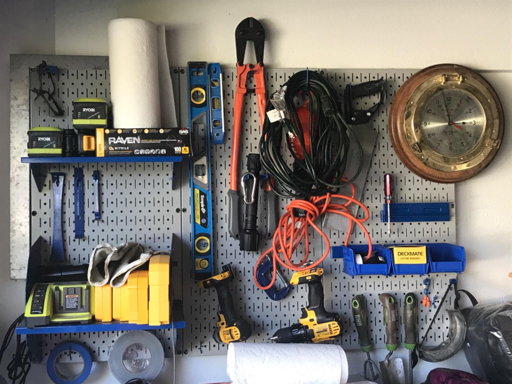 Wall Control Pegboard Organizer 4 ft. Metal Pegboard Standard Tool Storage Kit with Black Toolboard and Black Accessories customer photo 1