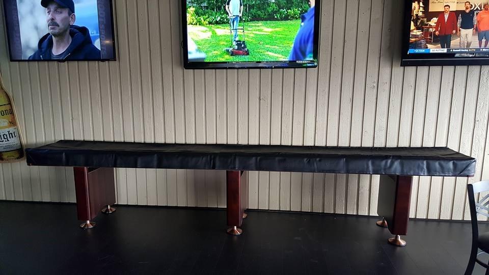 Playcraft Woodbridge Shuffleboard Table with Storage Cabinet - Shuffle Board Game Table Set with Matching Abacus, 8 Pucks, Brush & *Wax (*Made in USA) - Pro Style Climate Adjusters customer photo 1