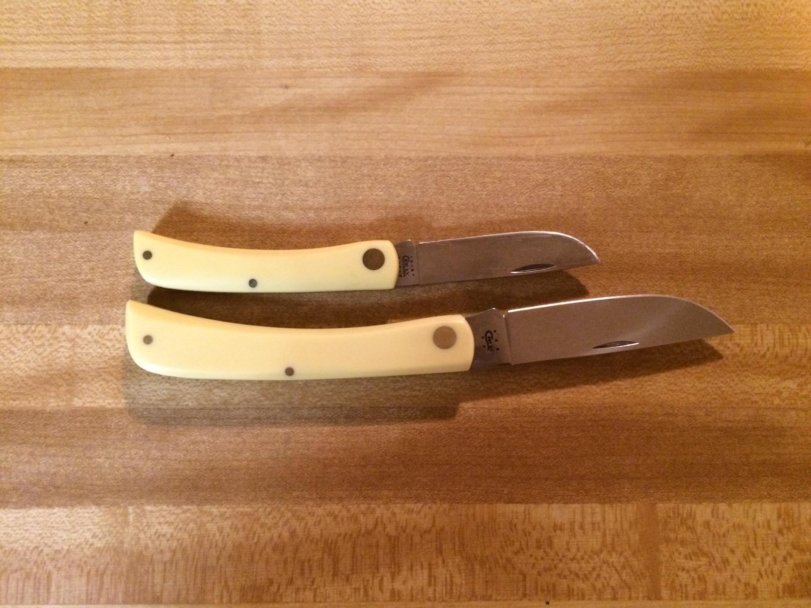 Case XX WR Pocket Knife Sod Buster Jr, Stainless Steel Blades, Length Closed: 3 5/8 Inches, Made in USA (Amber Bone) customer photo 2