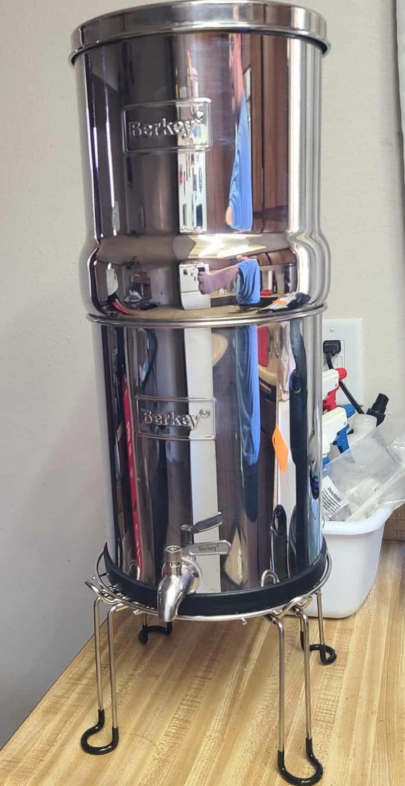 Big Berkey 2.25 Gal Gravity Water Filter System with BB9-2 Filters | Includes 2 Black Berkey Elements, Easy-to-Assemble Stainless Steel Countertop Water Filtration System for Everyday Use customer photo 1