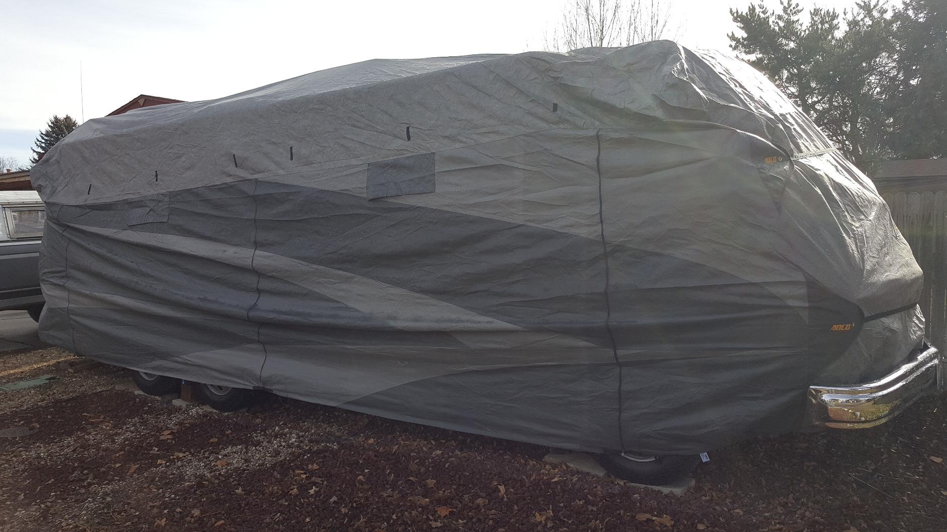 ADCO 52244 Designer Series SFS Aqua Shed Travel Trailer RV Cover - 26'1