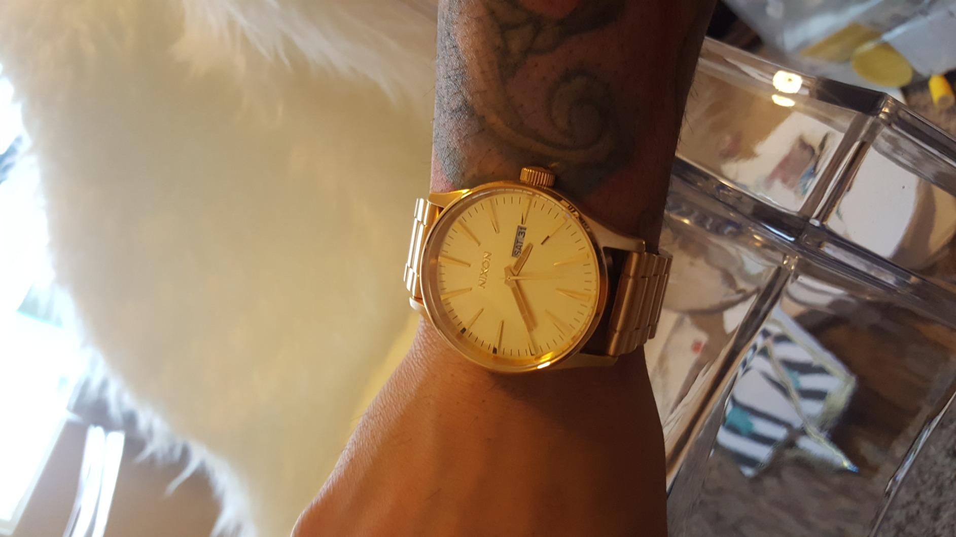 NIXON Sentry SS A356 - 100m Water Resistant Men's Analog Classic Watch (42mm Watch Face, 23mm-20mm Stainless Steel Band) customer photo 2
