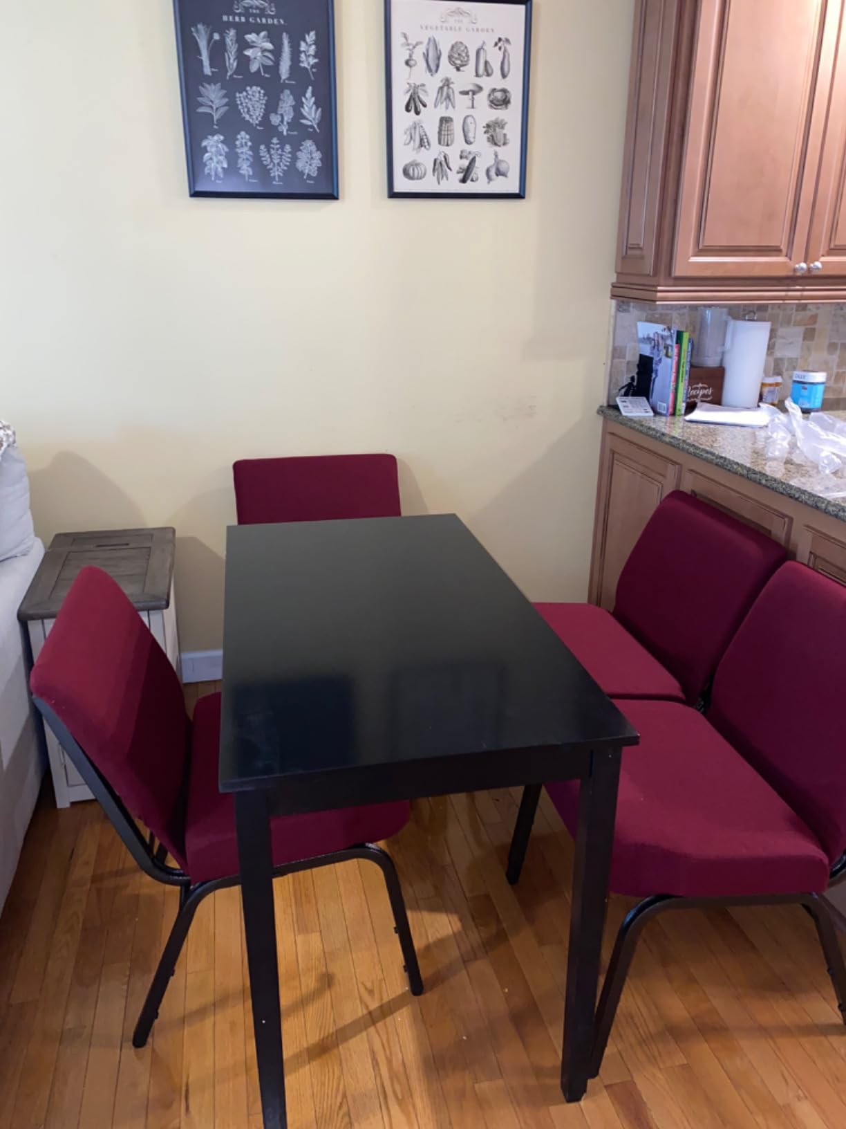 Flash Furniture 4 Pack HERCULES Series 21''W Stacking Church Chair - Burgundy Fabric customer photo 1