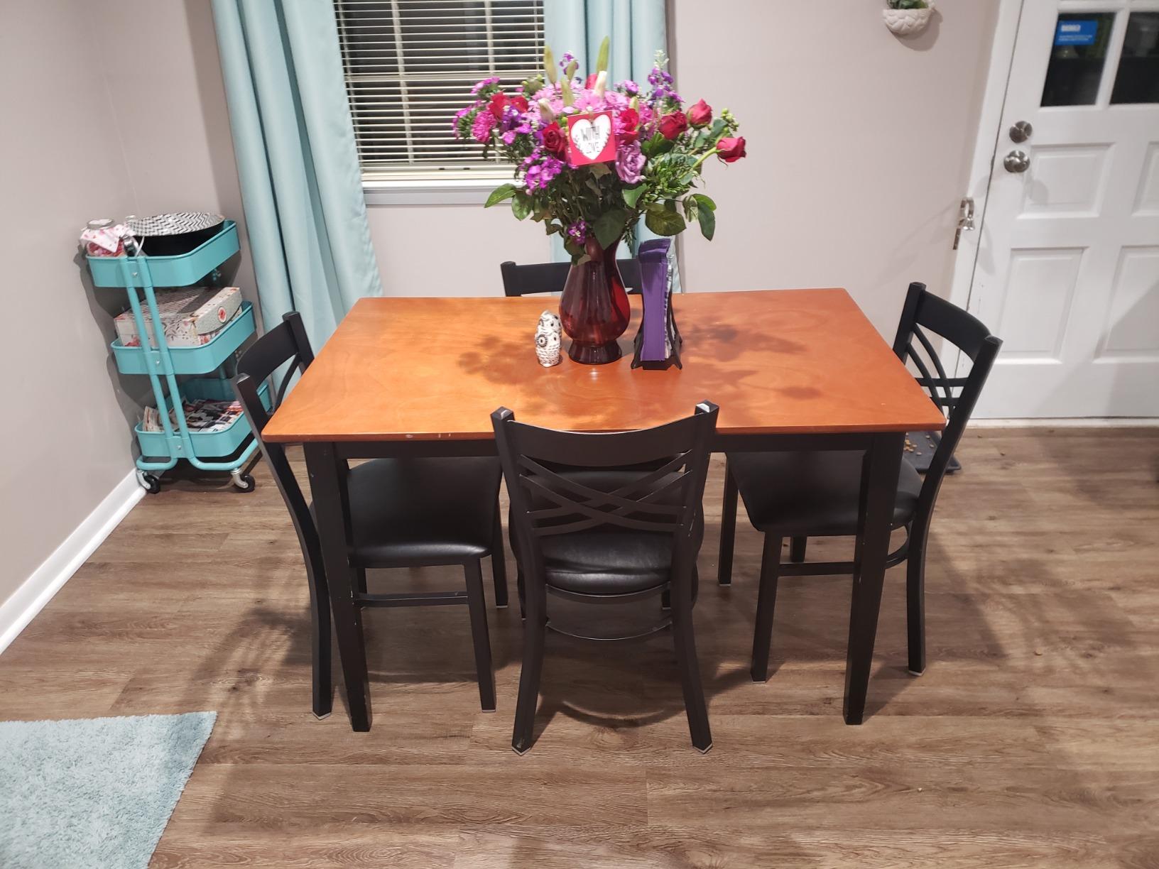 Flash Furniture 4 Pack HERCULES Series Black ''X'' Back Metal Restaurant Chair - Black Vinyl Seat customer photo 2