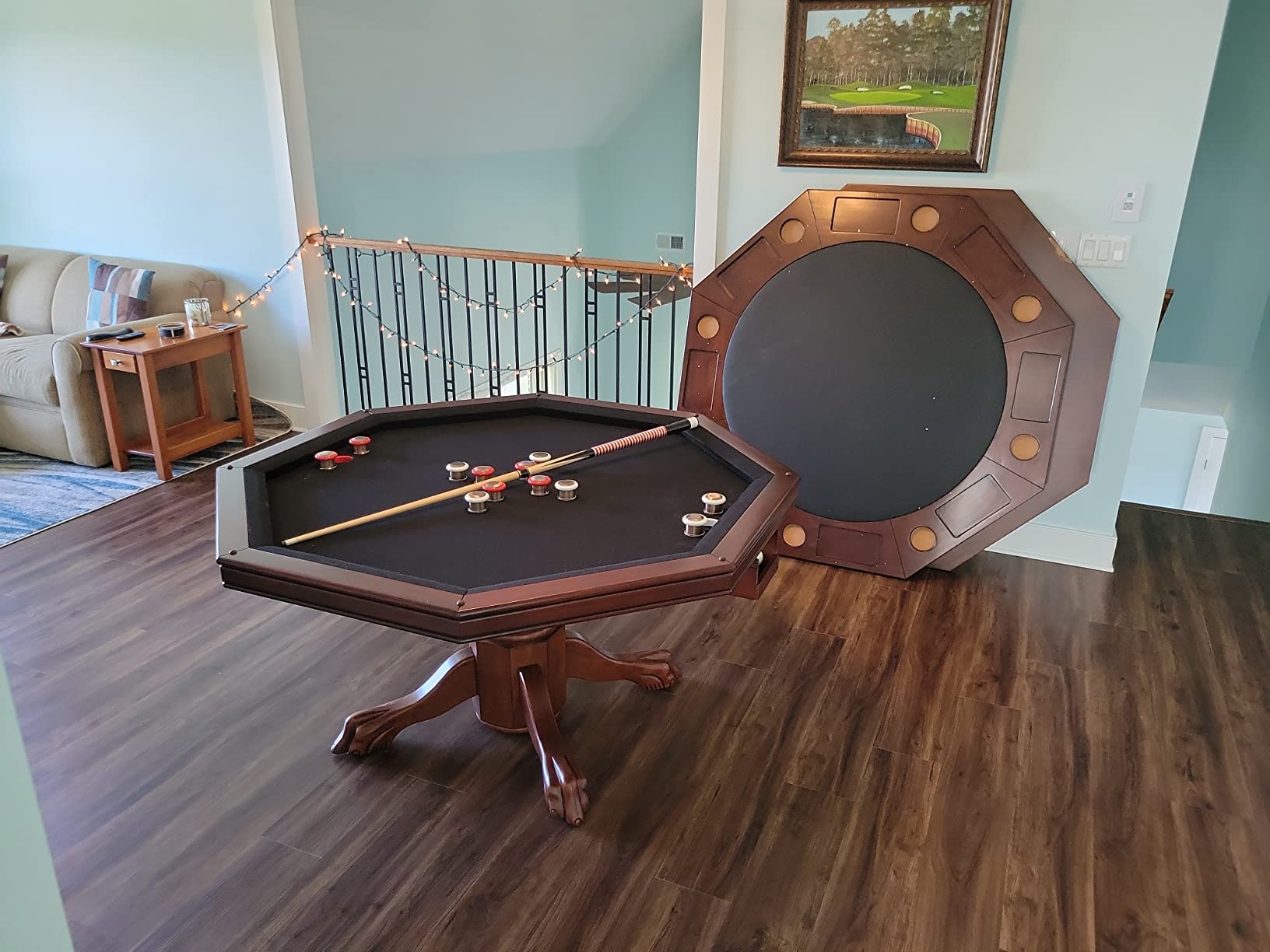 Combination 3 in 1 Poker/Game Table (Chestnut Finish) customer photo 1