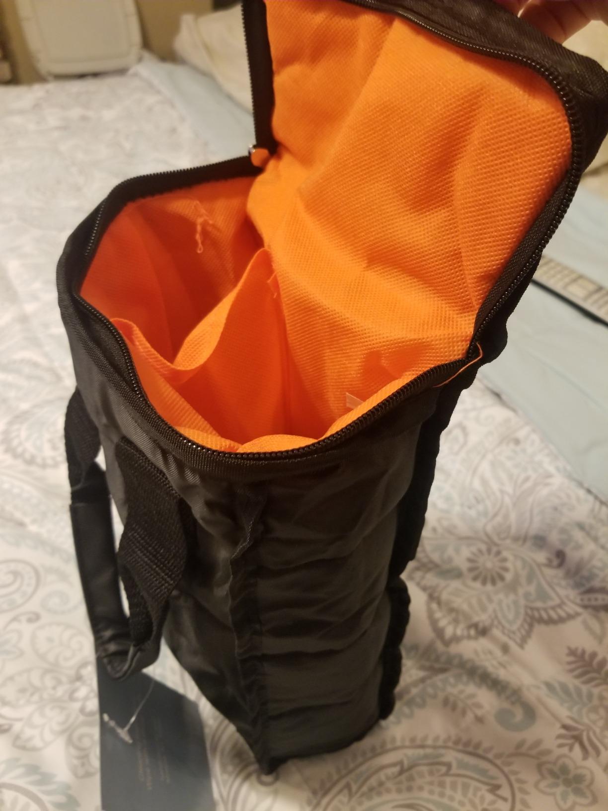 Handy Laundry Wine Carrier Tote Bag - 4-Bottle Pockets Capacity with Padded Insulation, Zipper Closure, and Carry Handles - Ideal for Travel, Picnics, and Beach Trips customer photo 2