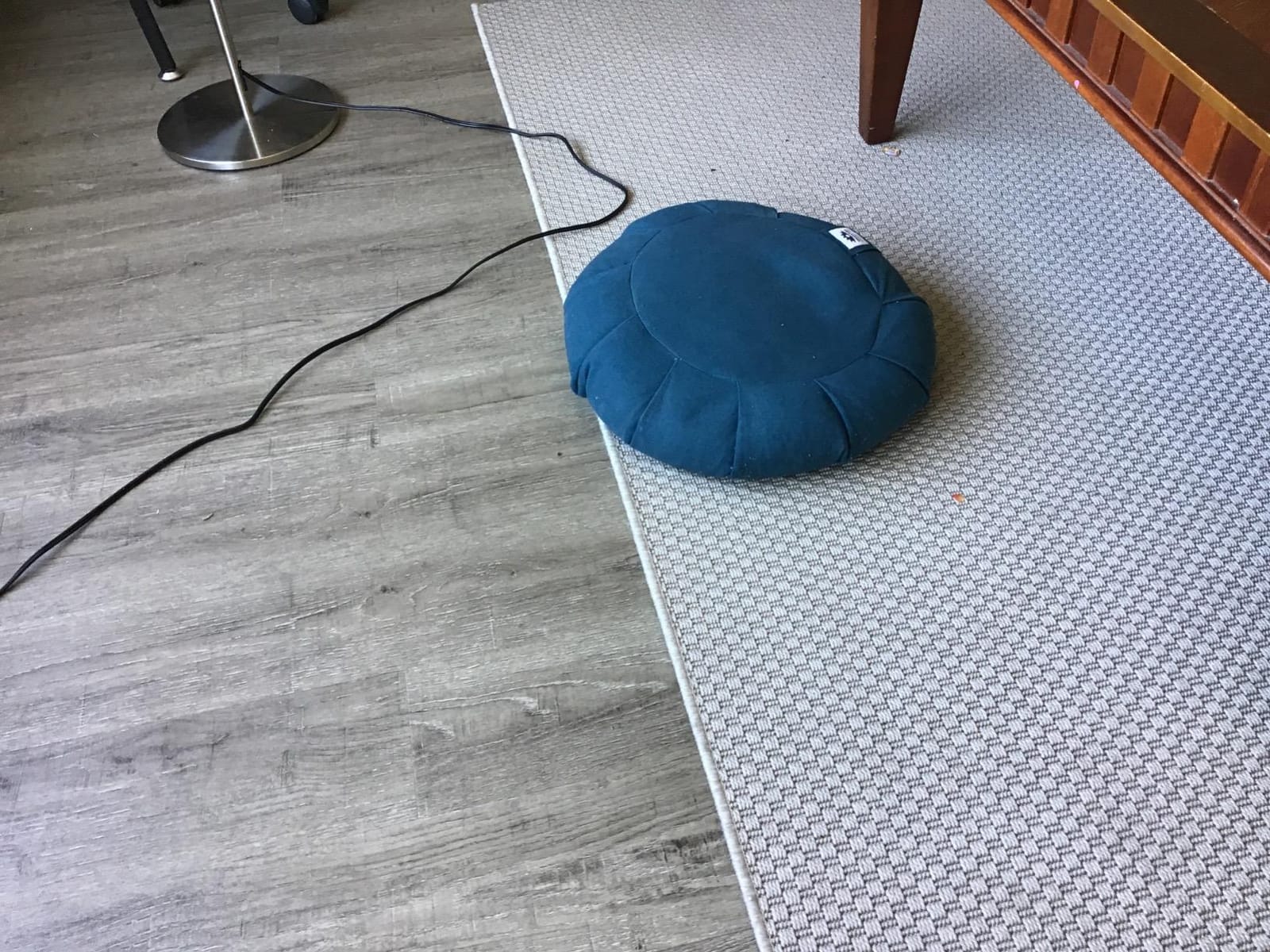 Meditation Cushion, Round, Buckwheat Husk Filled, Floor Pillow or Cushions, Yoga Seat, Zafu, Made in the USA customer photo 2