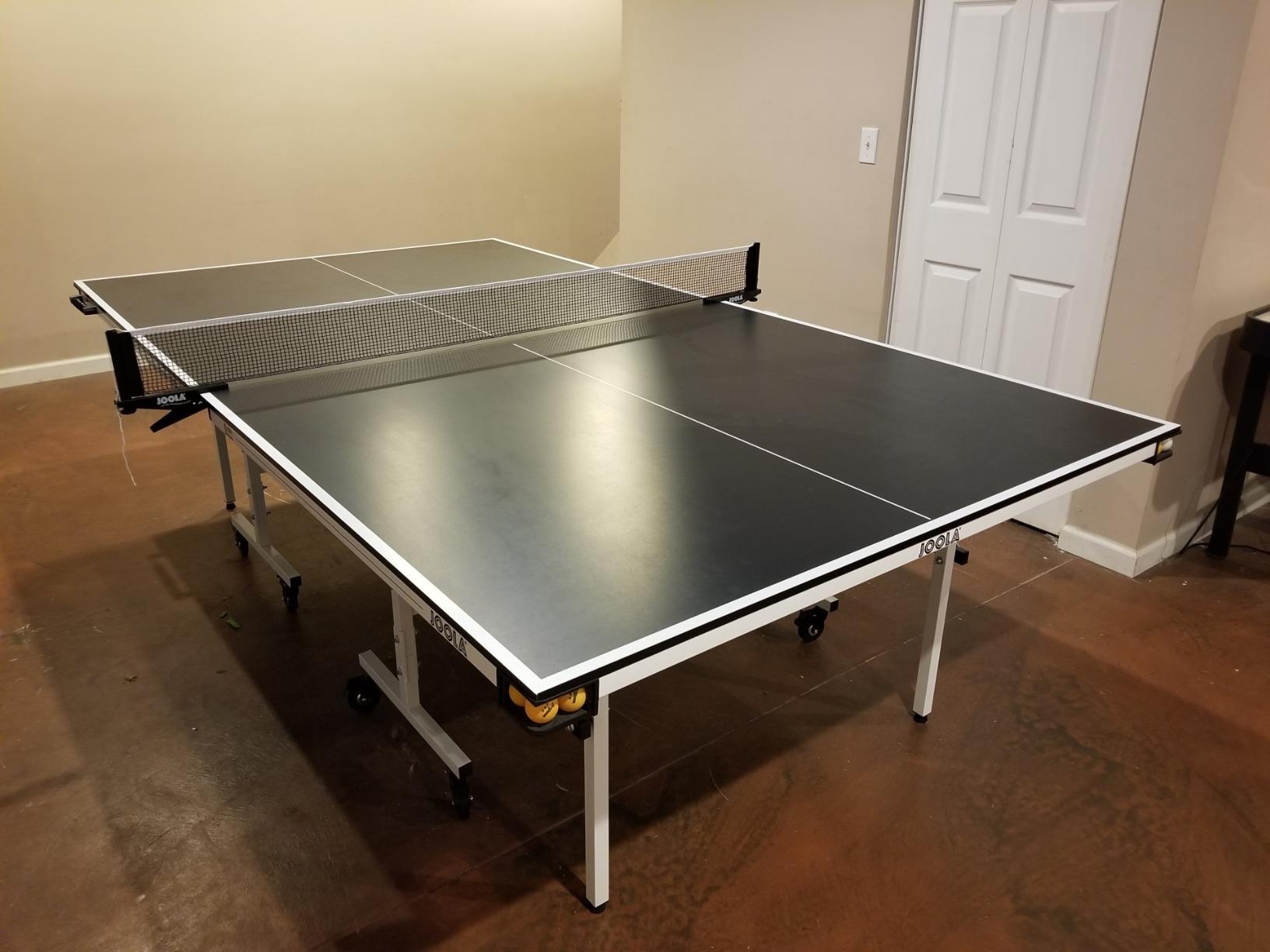JOOLA Rally TL Professional MDF Indoor Ping Pong Table w/Quick Clamp Table Tennis Net & Post Set - 10 Minute Easy Assembly - Corner Ball Holders - Tournament Quality - Includes Playback Mode customer photo 1