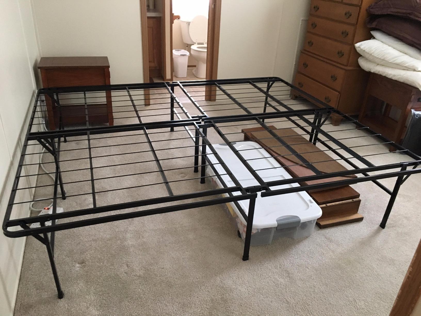 Zinus SmartBase Heavy Duty Mattress Foundation, 14 Inch Metal Platform Bed Frame, No Box Spring Needed, Sturdy Steel Frame, Underbed Storage, Queen customer photo 2
