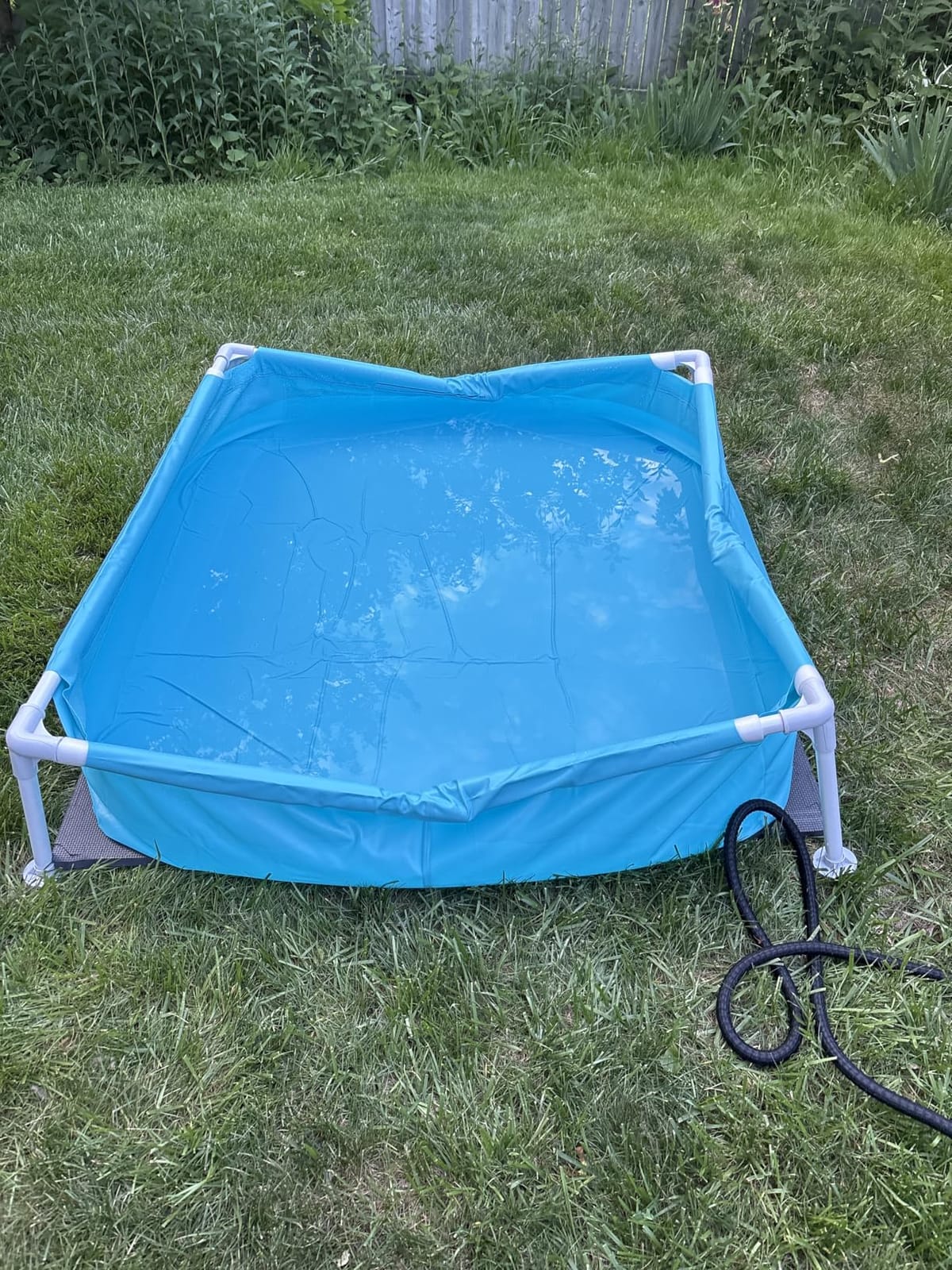 INTEX Kiddie Pool 4ftx 12in Metal Frame for Baby Water Play | 57173EP - Above Ground Swimming Pool with Soft Foam Padding for Kids Ages 2 and Up customer photo 1