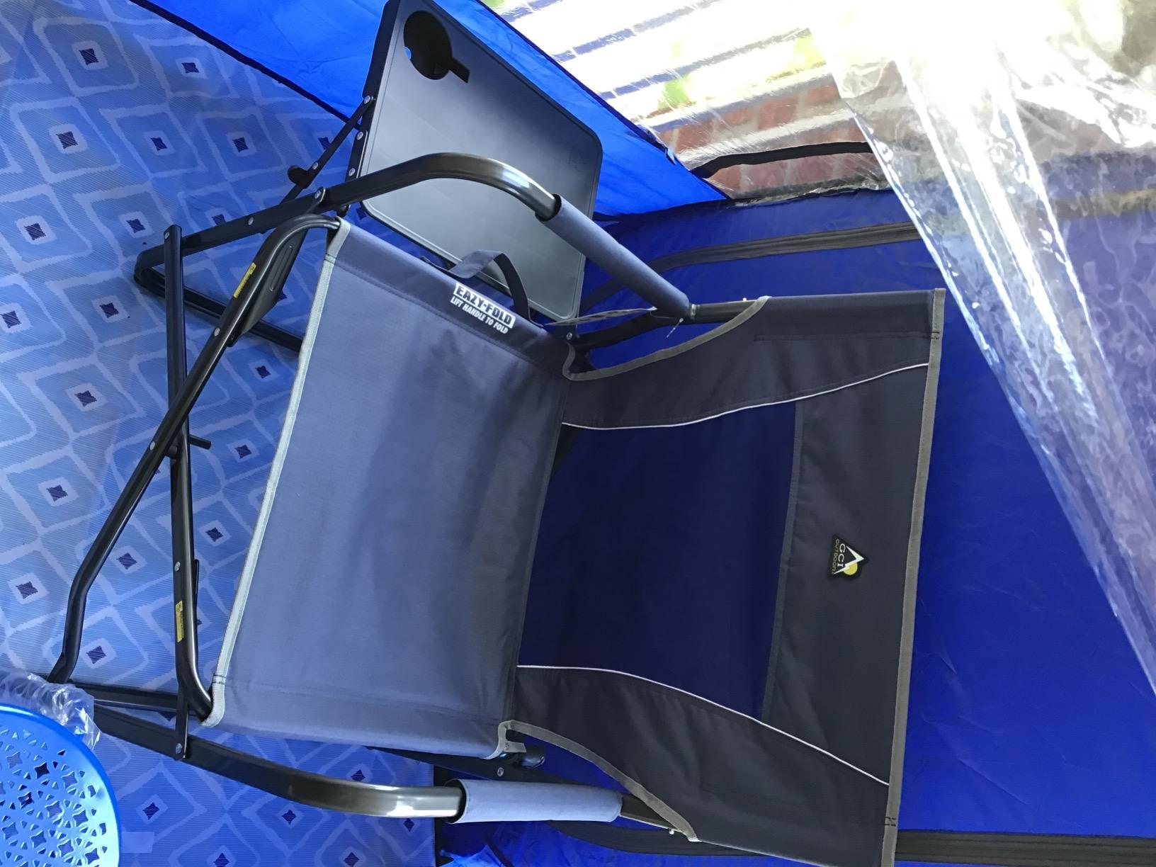 Slim-Fold Outdoor Folding Chair Camping Chair With Side Table customer photo 1