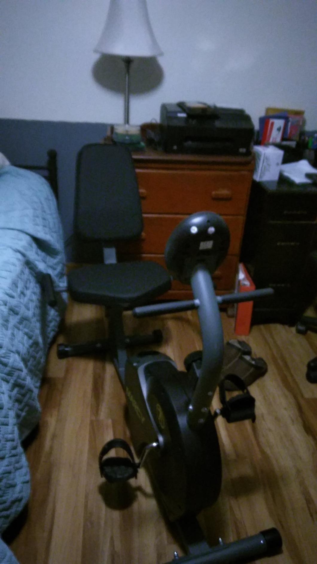 Marcy Magnetic Recumbent Bike with Adjustable Resistance and Transport Wheels NS-716R customer photo 1