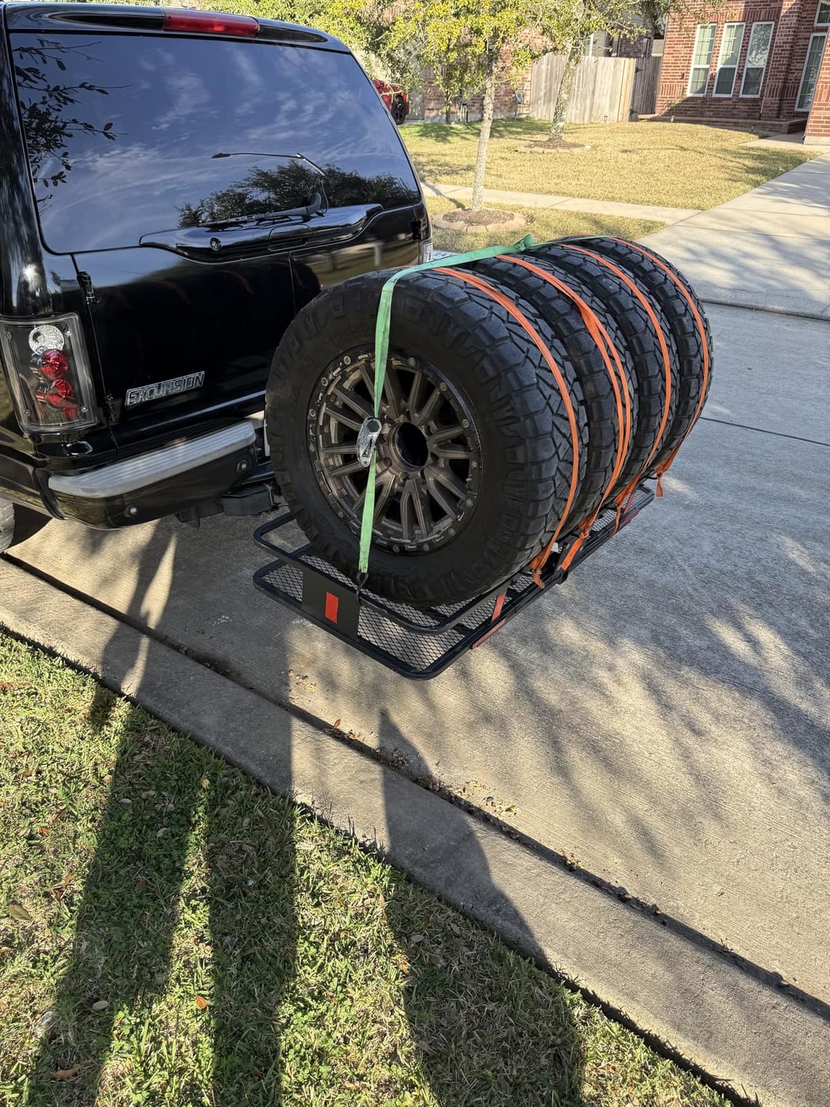 CURT 18153 Folding Hitch Basket Cargo Carrier, 60 x 24 in, 500 lb customer photo 1