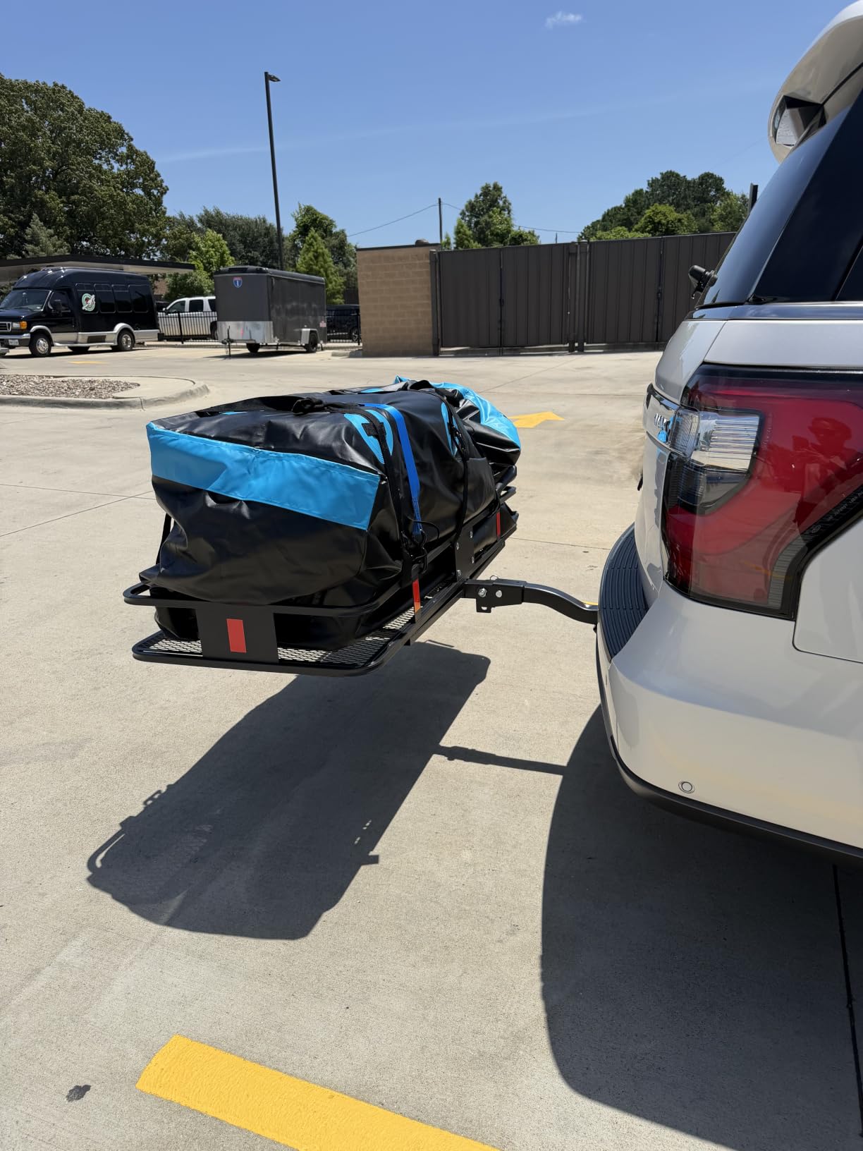 CURT 18153 Folding Hitch Basket Cargo Carrier, 60 x 24 in, 500 lb customer photo 2