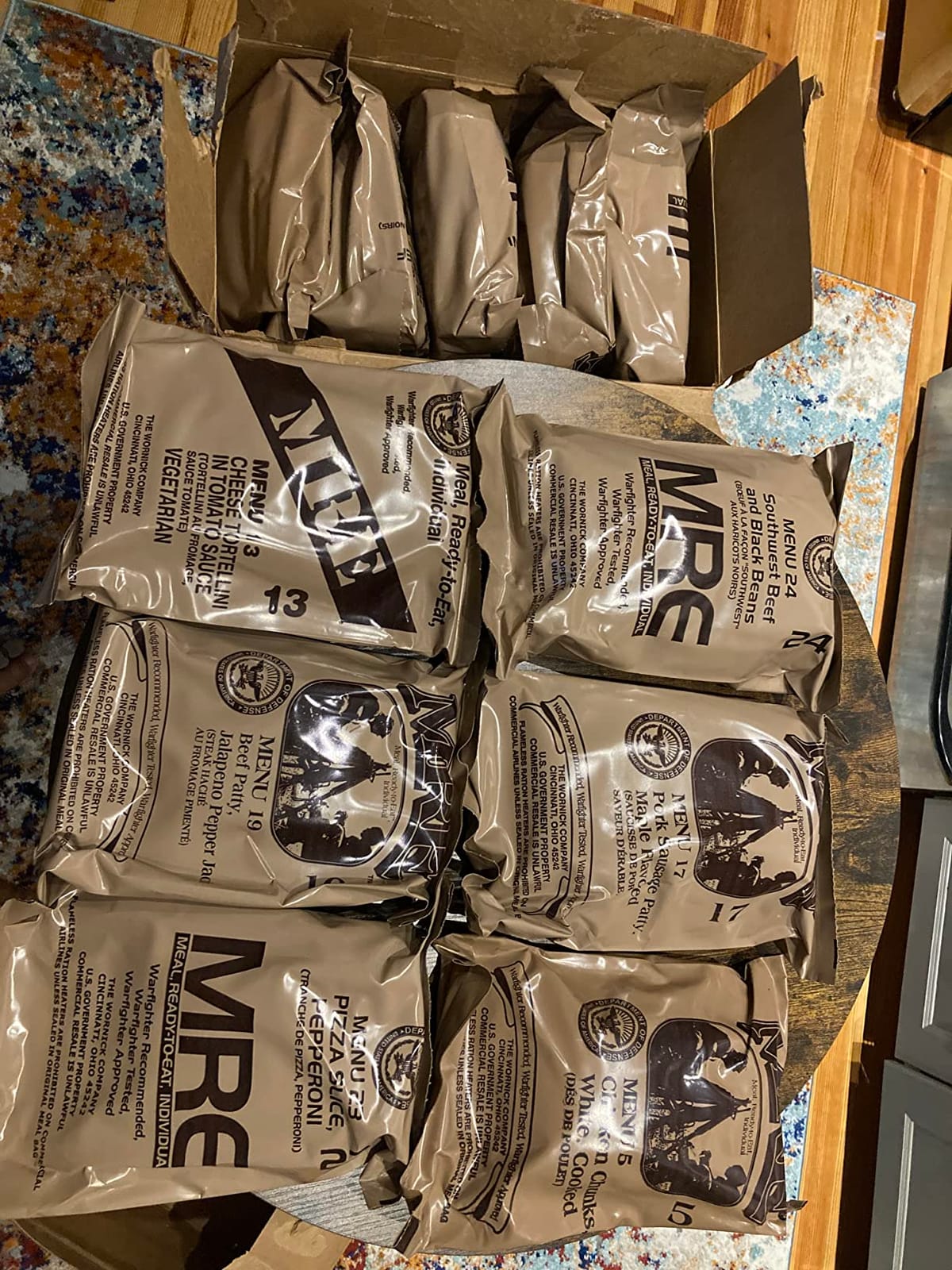U.S. Military MRE 12-Pack, Flameless Heaters, Freeze Dried, 2023 Inspection | Genuine Military MRE with Flameless Heaters, Entree & Side Dishes, 12-Pack, 2023 Inspection Date customer photo 1