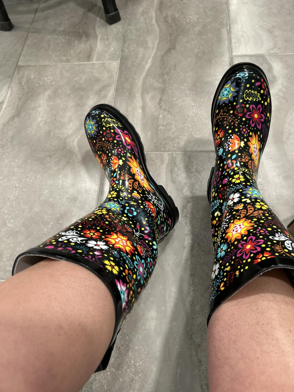 Women's Tall Waterproof Rain Boot Outdoor Garden Shoes customer photo 1