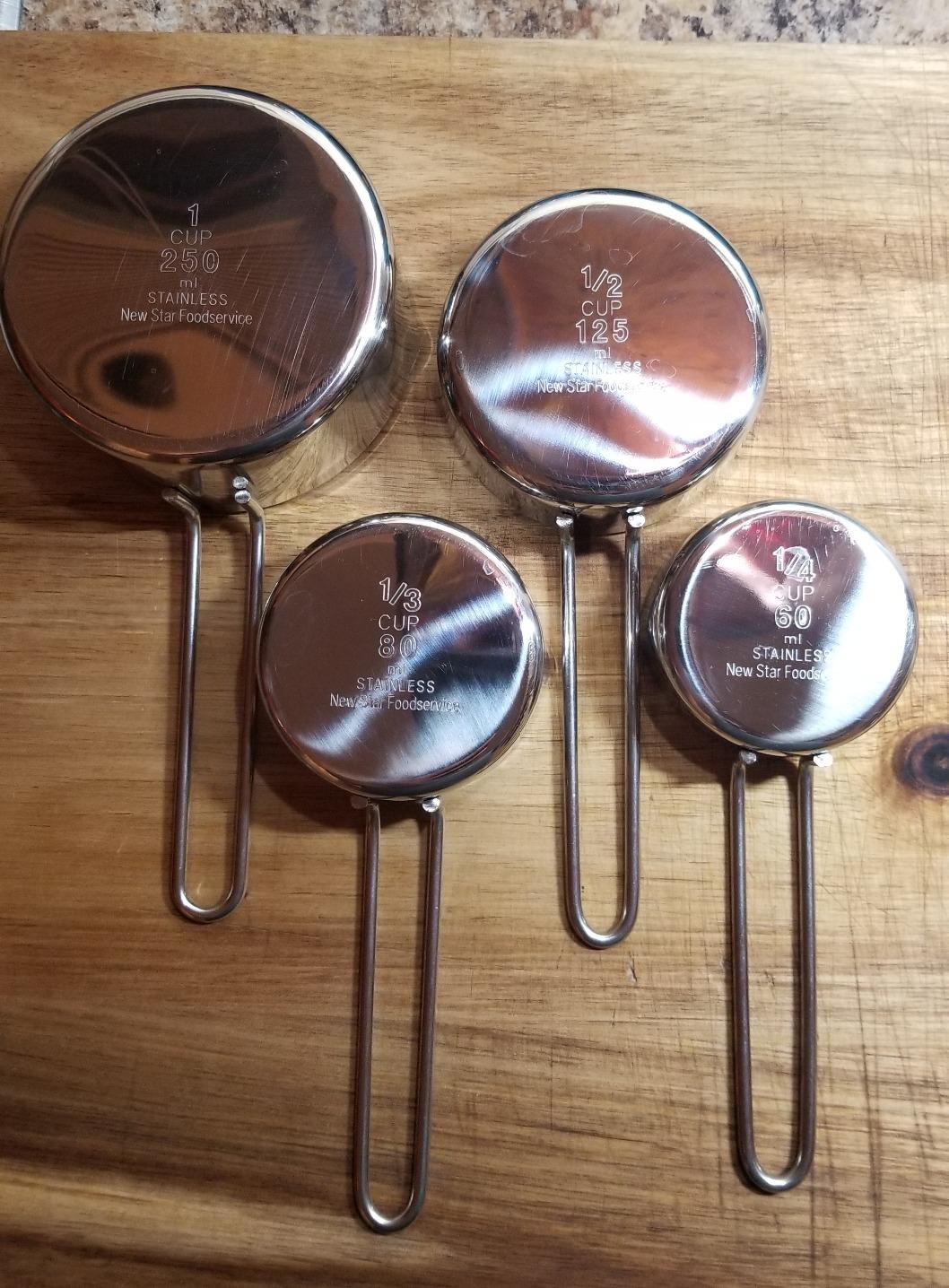 New Star Foodservice 42917 Stainless Steel Measuring Cups and Spoons Set, 8-Piece Metal Measuring Set for Baking, Cooking, Dry and Liquid Ingredients, Restaurant Grade, Silver customer photo 2