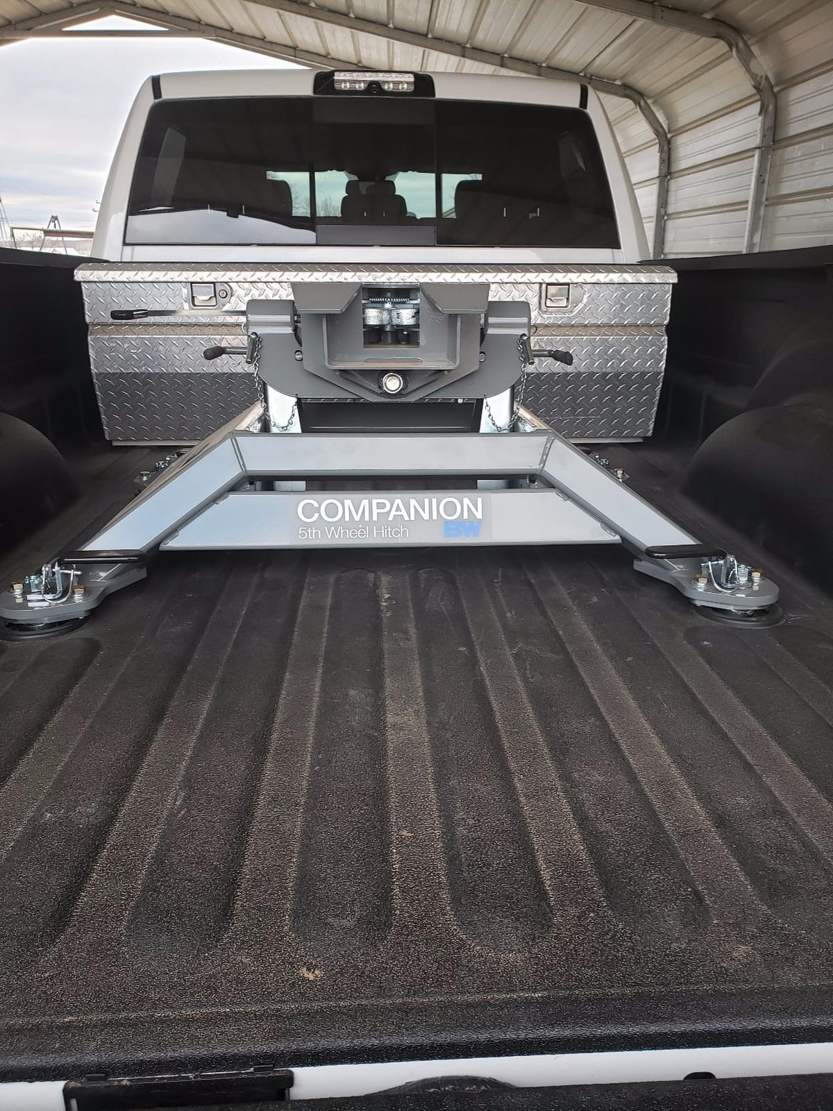 B&W Trailer Hitches 25K Companion OEM Fifth Wheel Hitch - Compatible with Ram OEM Puck System - RVK3600 customer photo 2