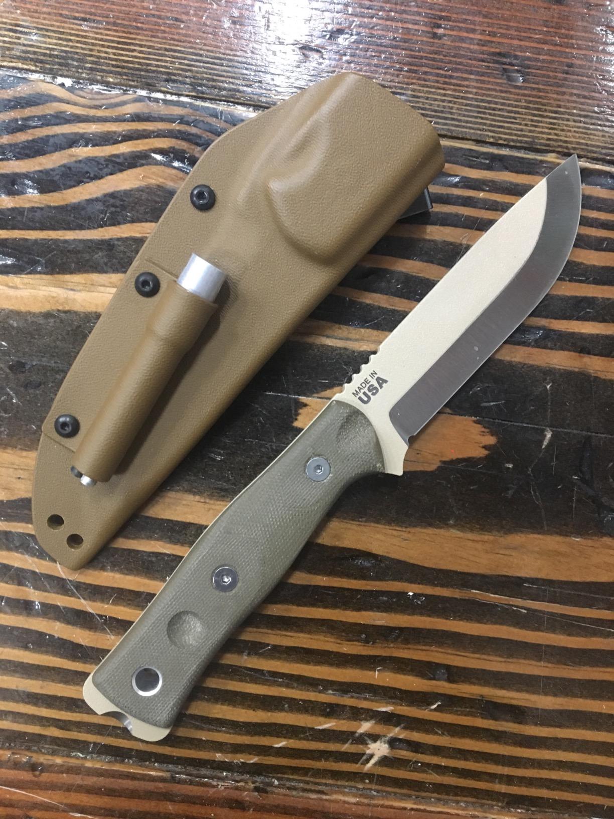 TOPS Knives B.O.B. Brothers of Bushcraft Knife | Full Tang 1095 High Carbon Steel - Coyote Tan Coating - Green Micarta Handle - Bushcraft & Camping customer photo 1