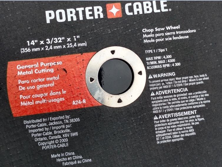 PORTER-CABLE Chop Saw, 15-Amp, 14-Inch (PCE700) customer photo 1